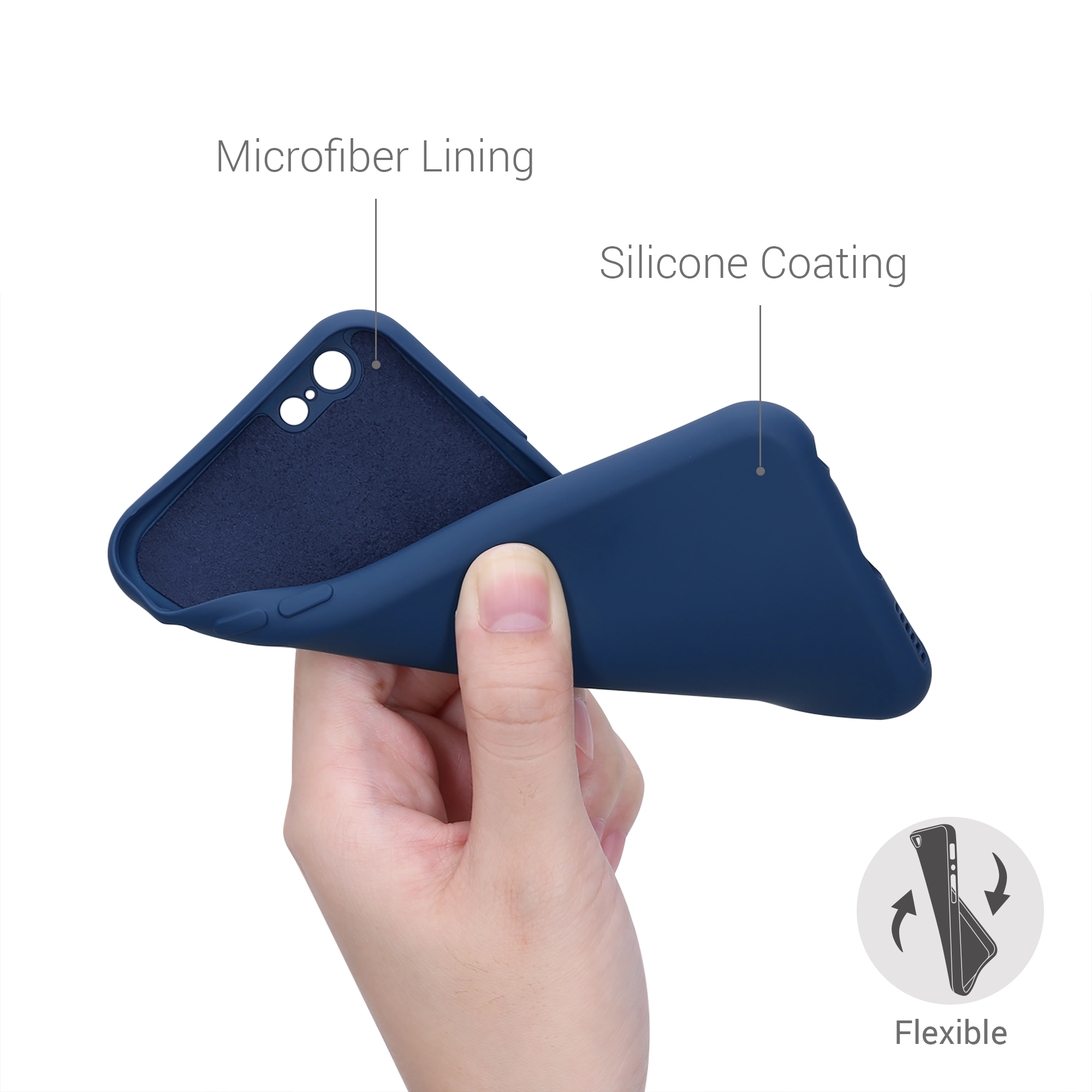 Silikonový kryt kwmobile pro Apple iPhone 6 / 6S - modrá, tmavě modrá