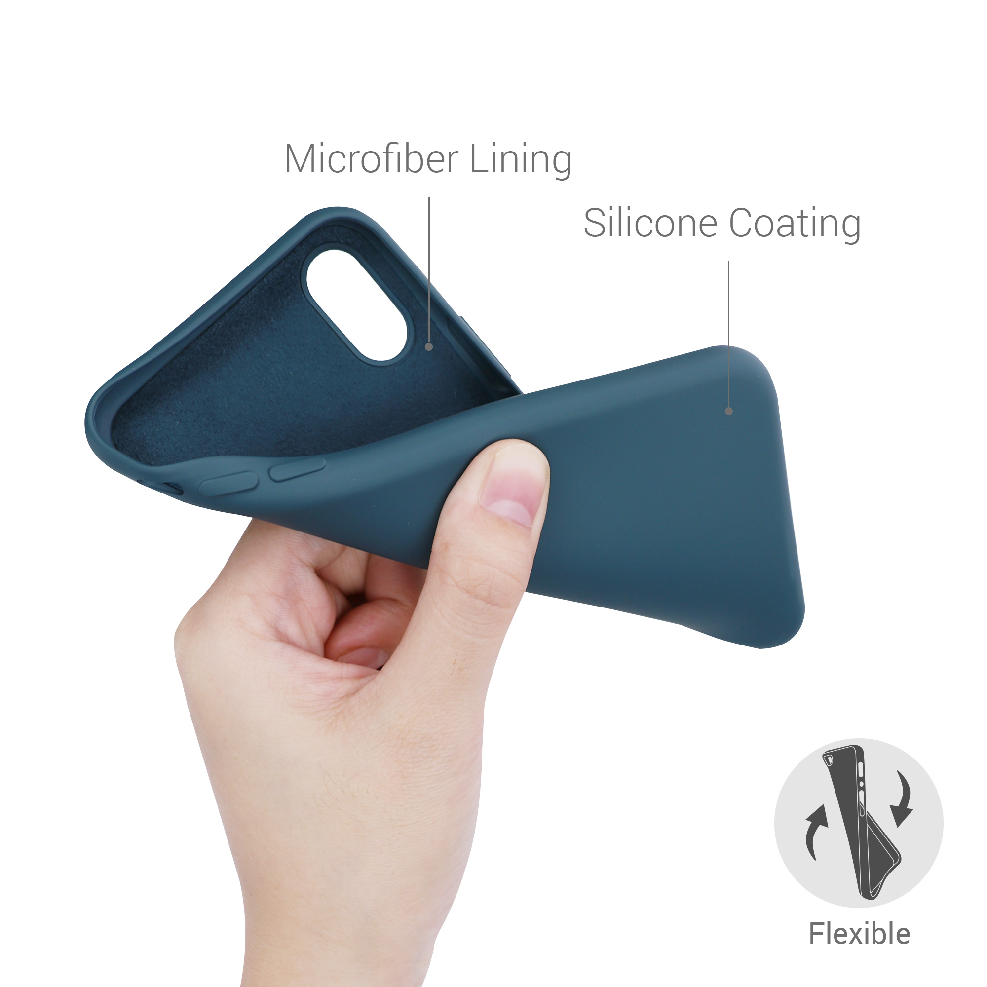 Silikonový TPU kryt kwmobile pro iPhone X - petrolejová matná