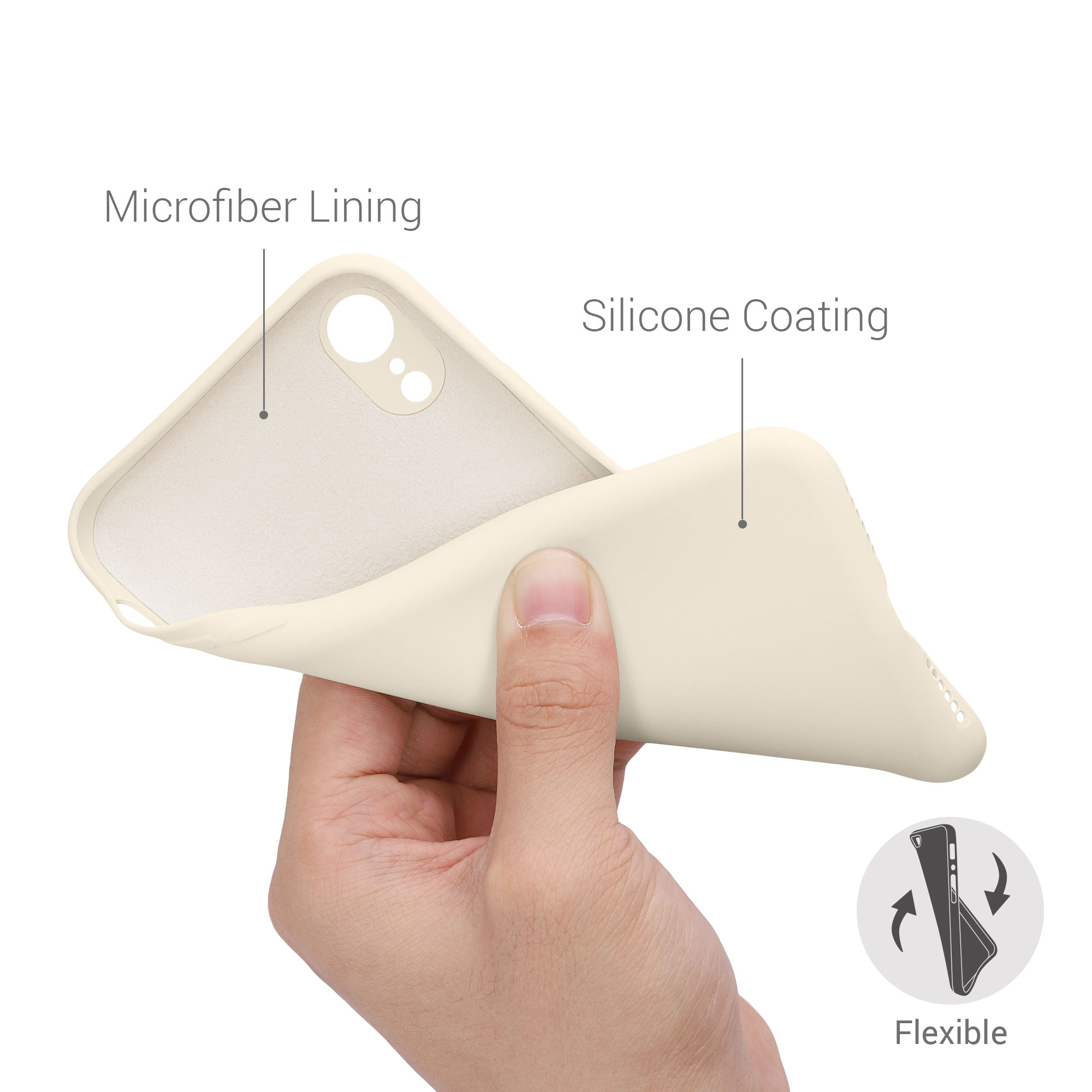 Silikonový kryt na mobil kwmobile pro Apple iPhone XR - světlá Moon Glow