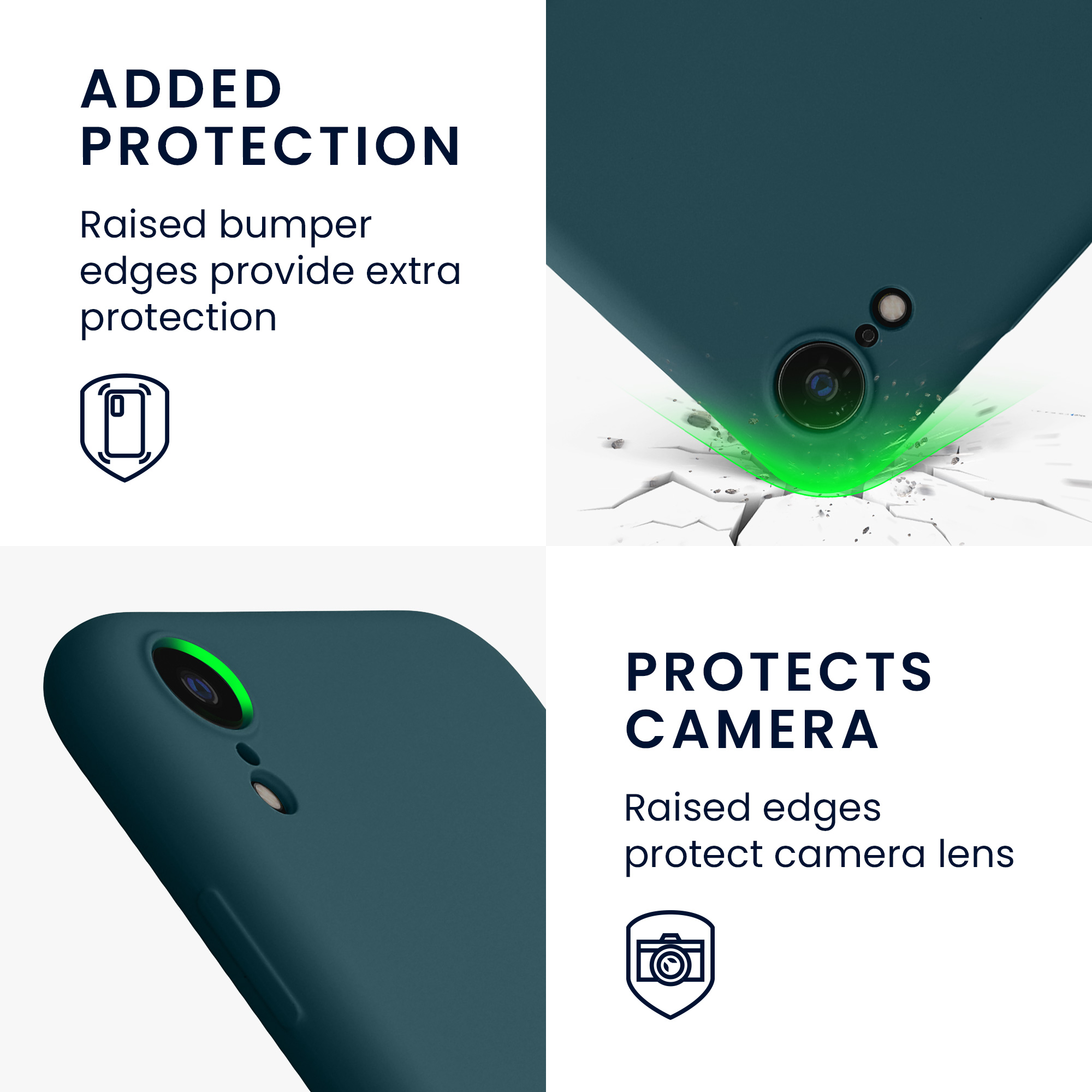 Silikonový kryt na mobil kwmobile pro Apple iPhone XR - matná petrolejová