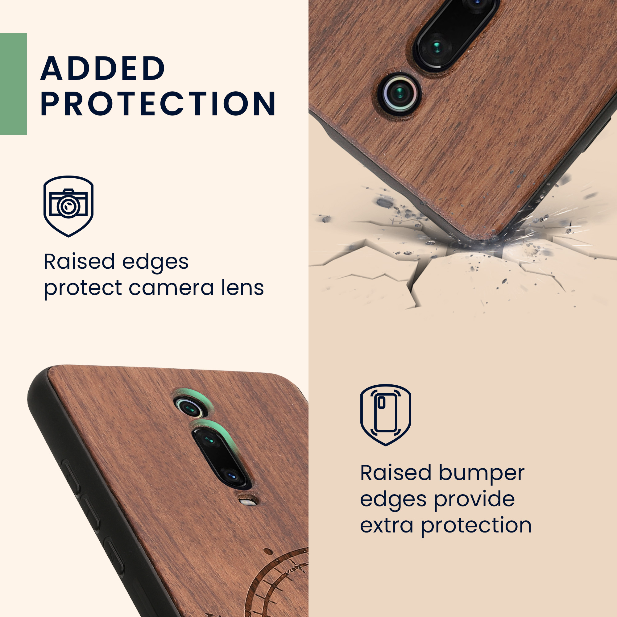 Dřevěné pouzdro pro Xiaomi Mi 9T (Pro) / Redmi K20 (Pro) kwmobile - tvrdý obal v tmavě hnědé barvě