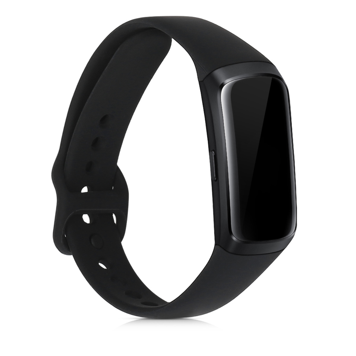 Silikonový řemínek na chytré hodinky Samsung Galaxy Fit (SM-R370) kwmobile 2 ks černo-tmavě modrý