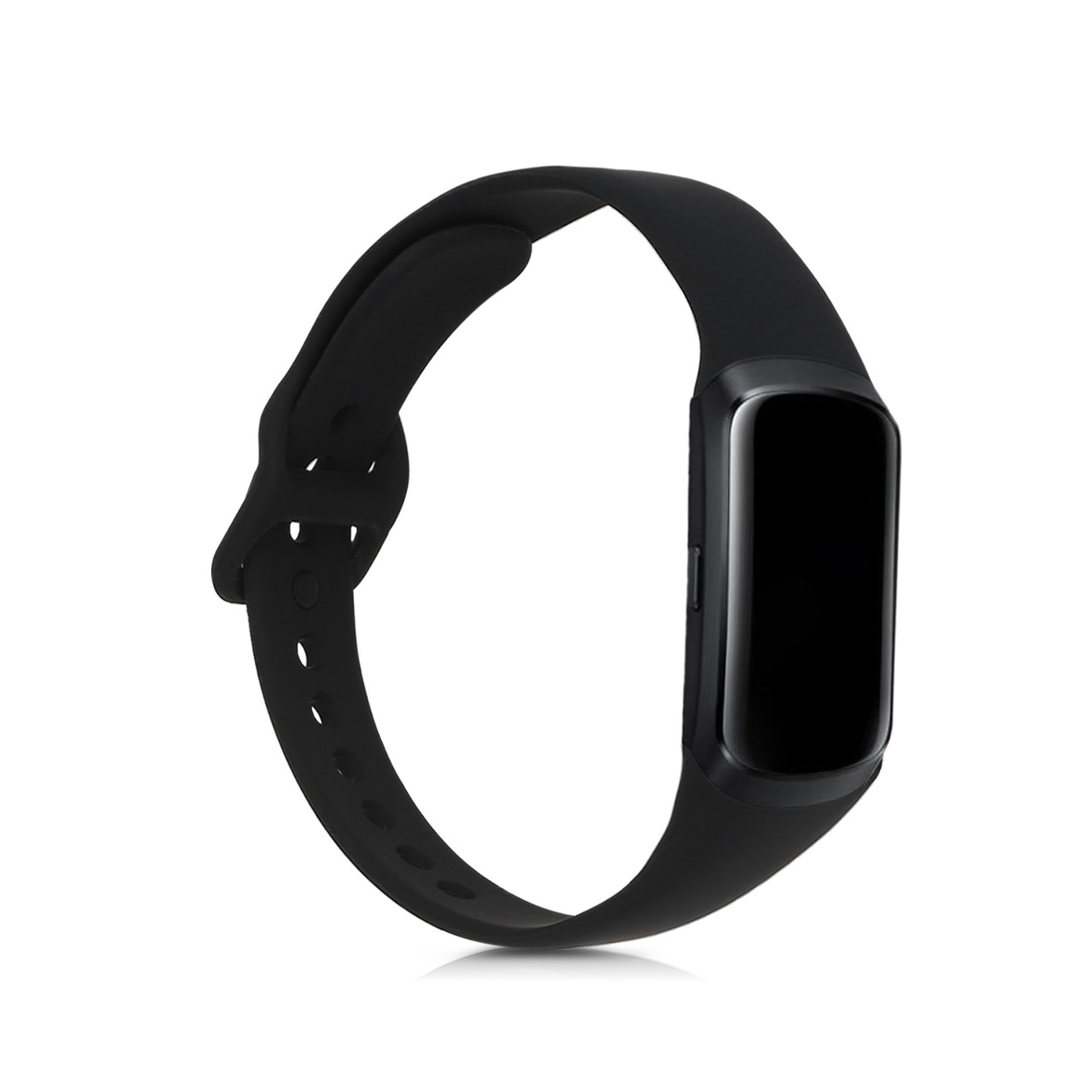 Silikonový řemínek na chytré hodinky Samsung Galaxy Fit (SM-R370) kwmobile 2 ks antracitovo-černý