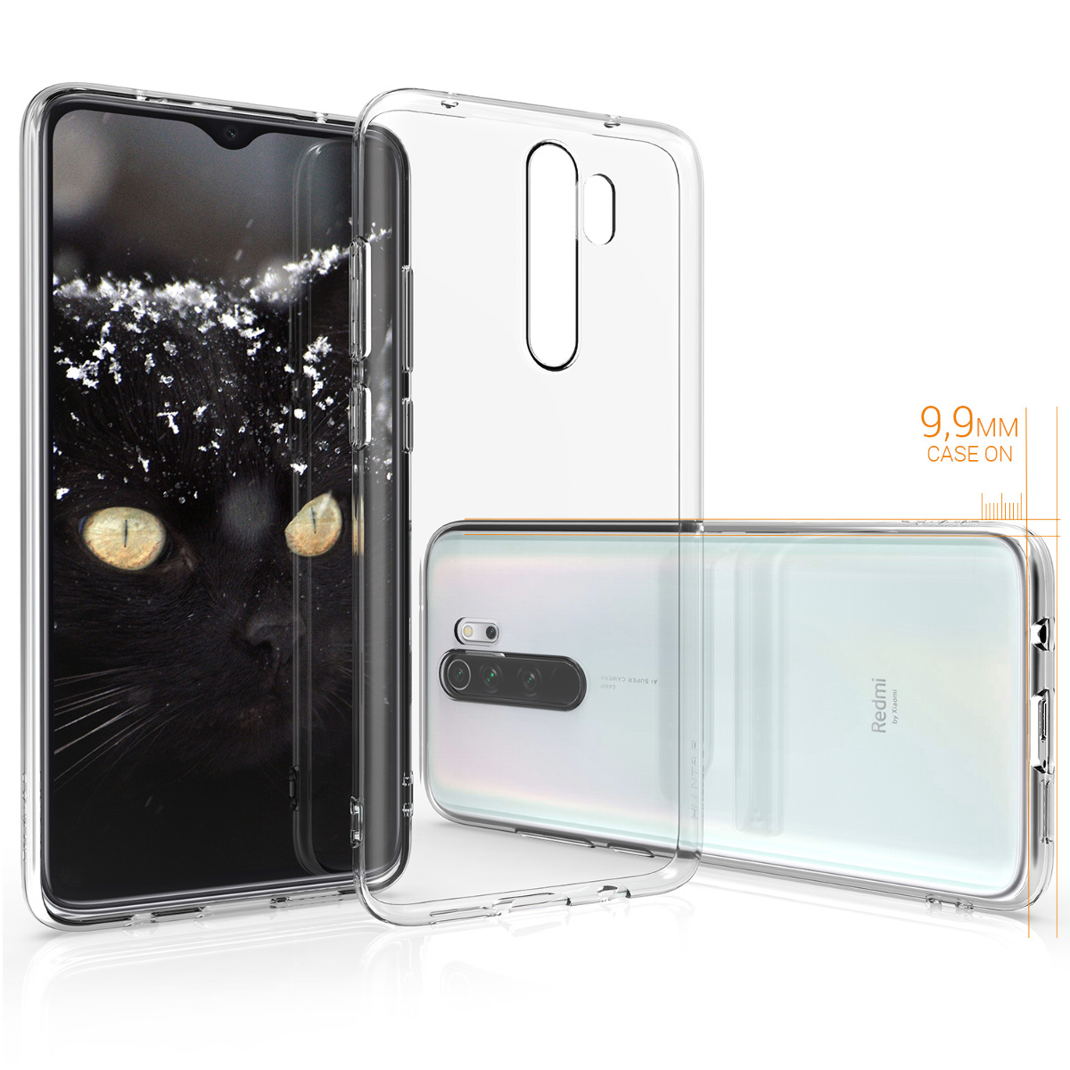 Transparentní TPU kryt kwmobile pro Xiaomi Redmi Note 8 Pro - transparentní