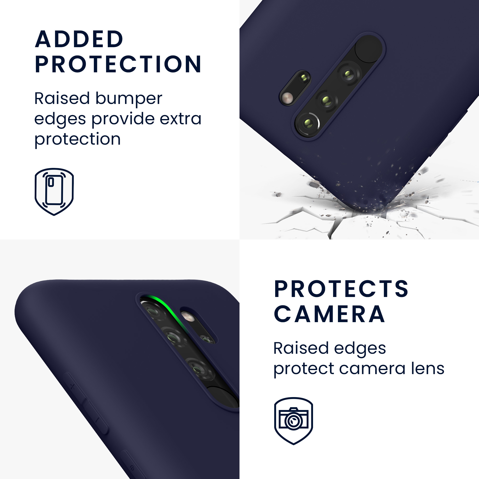 TPU kryt kwmobile pro Xiaomi Redmi Note 8 Pro - hluboká oceánově modrá