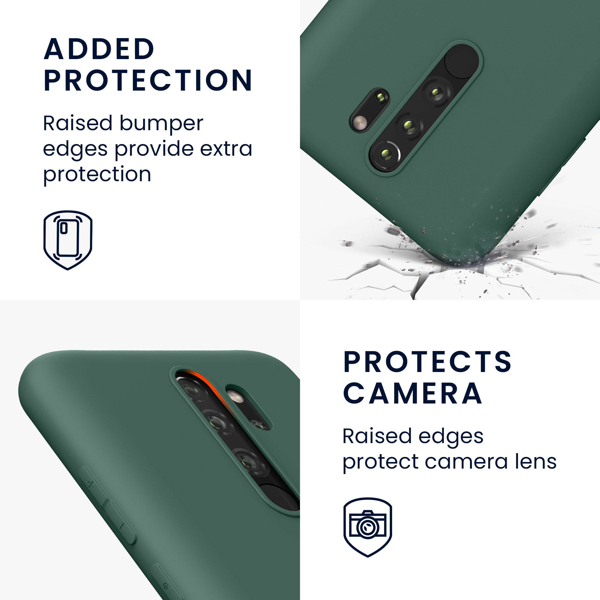 TPU kryt kwmobile pro Xiaomi Redmi Note 8 Pro - lesní zelená