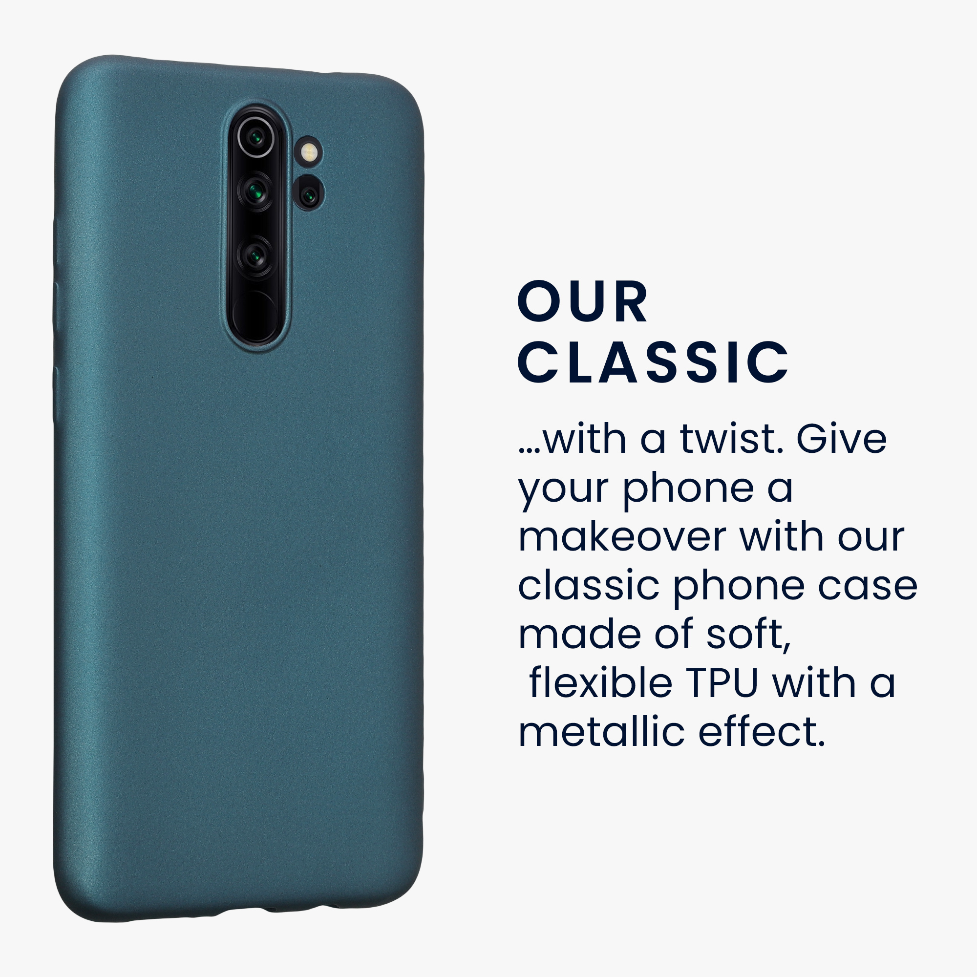 Metalický TPU kryt kwmobile pro Xiaomi Redmi Note 8 Pro - metalická karibská modrá