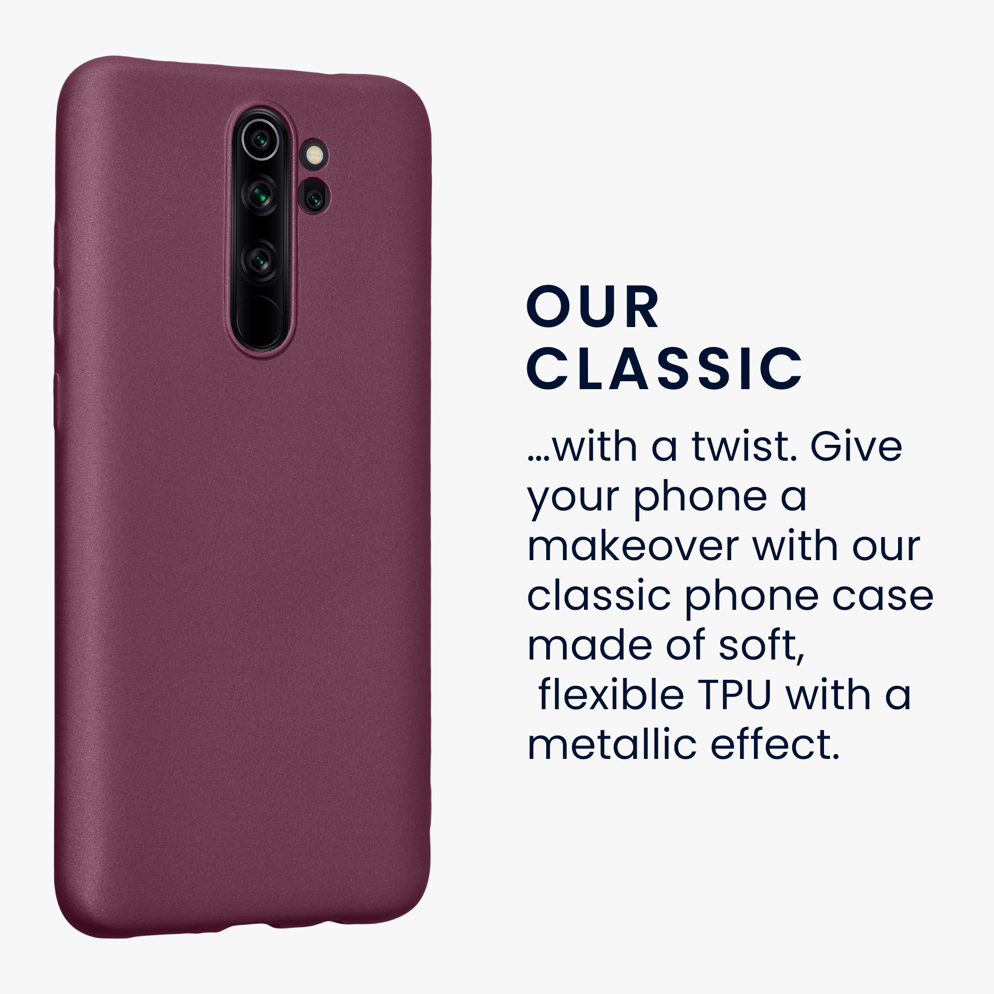 Pouzdro pro Xiaomi Redmi Note 8 Pro kwmobile tenké metalické silikonové - metalická levandulová