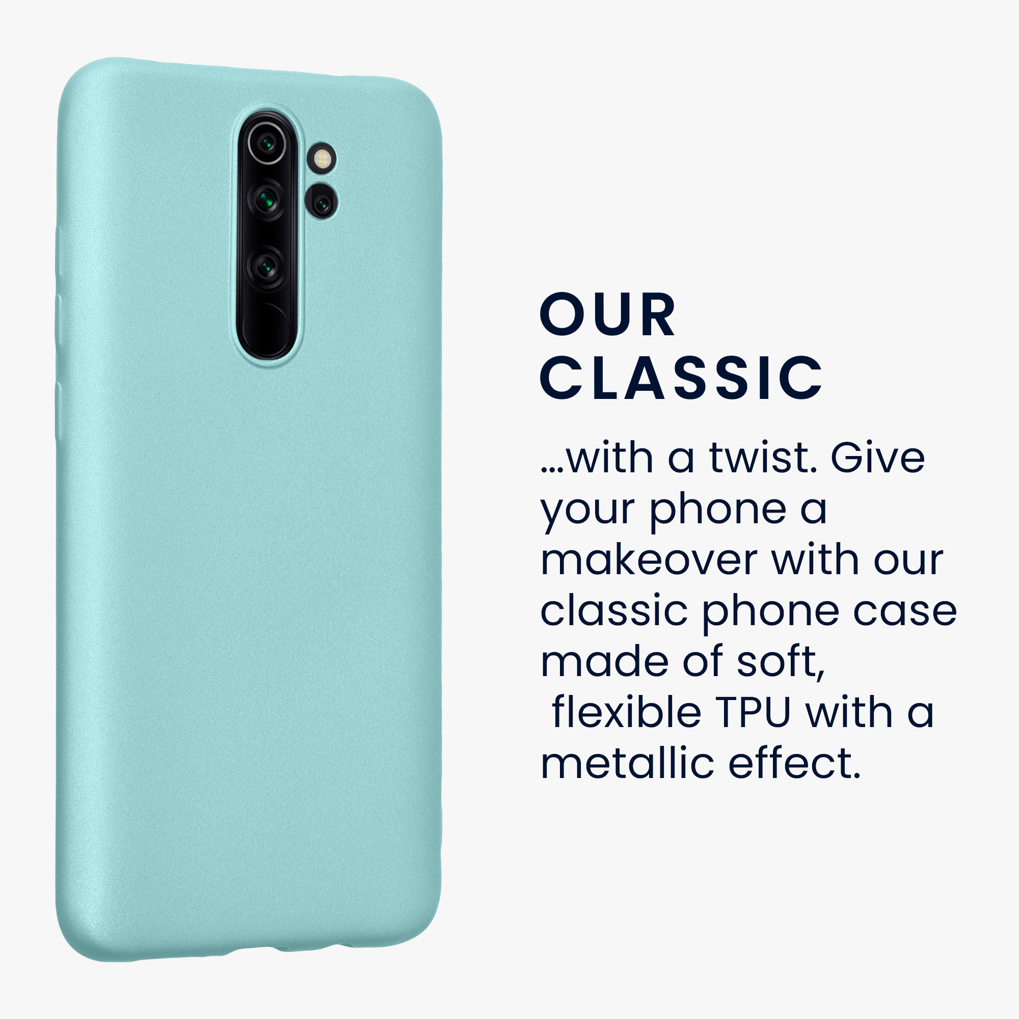 Metalický TPU kryt kwmobile pro Xiaomi Redmi Note 8 Pro - metalická mátově zelená