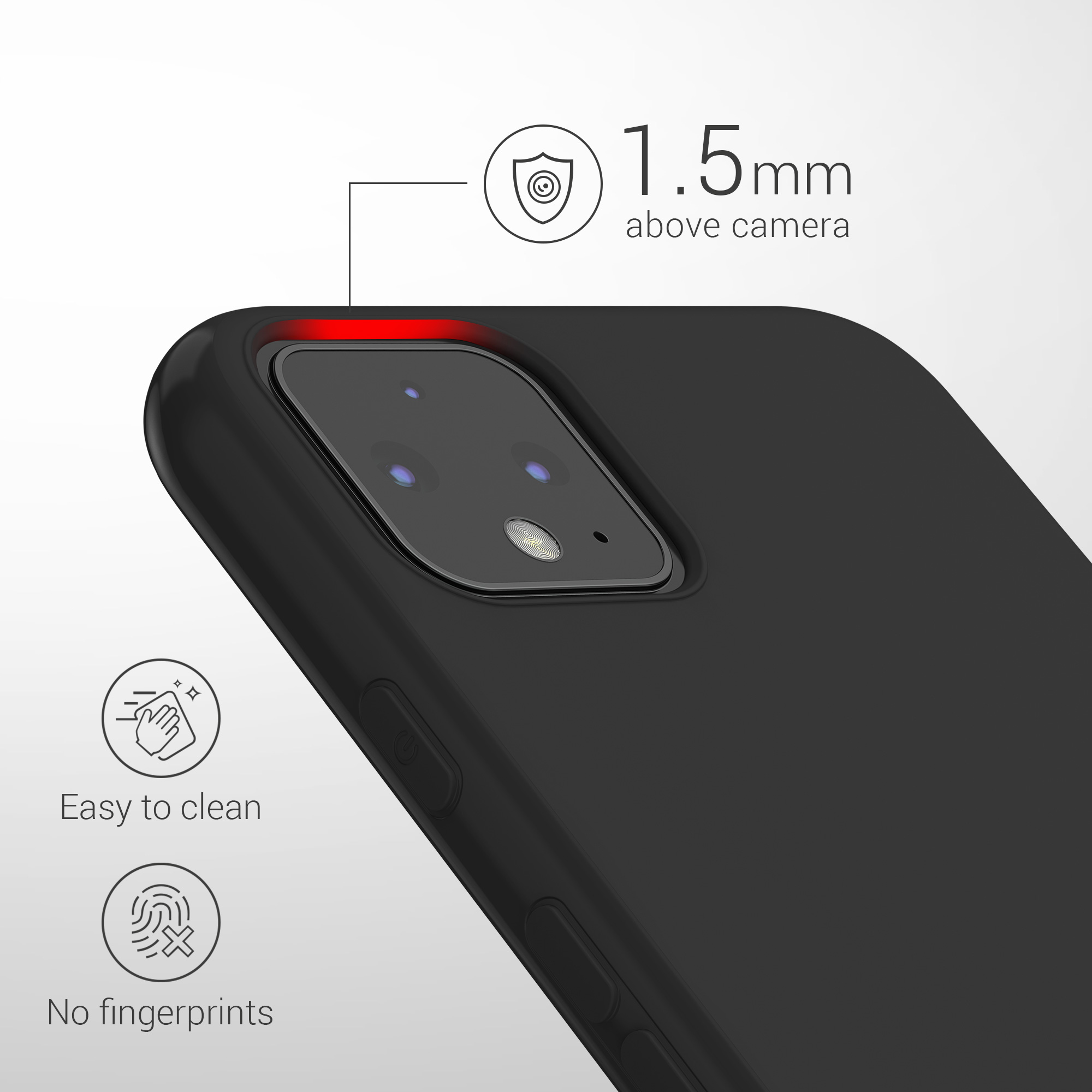 Zadní kryt kwmobile pro Google Pixel 4 - matná černá