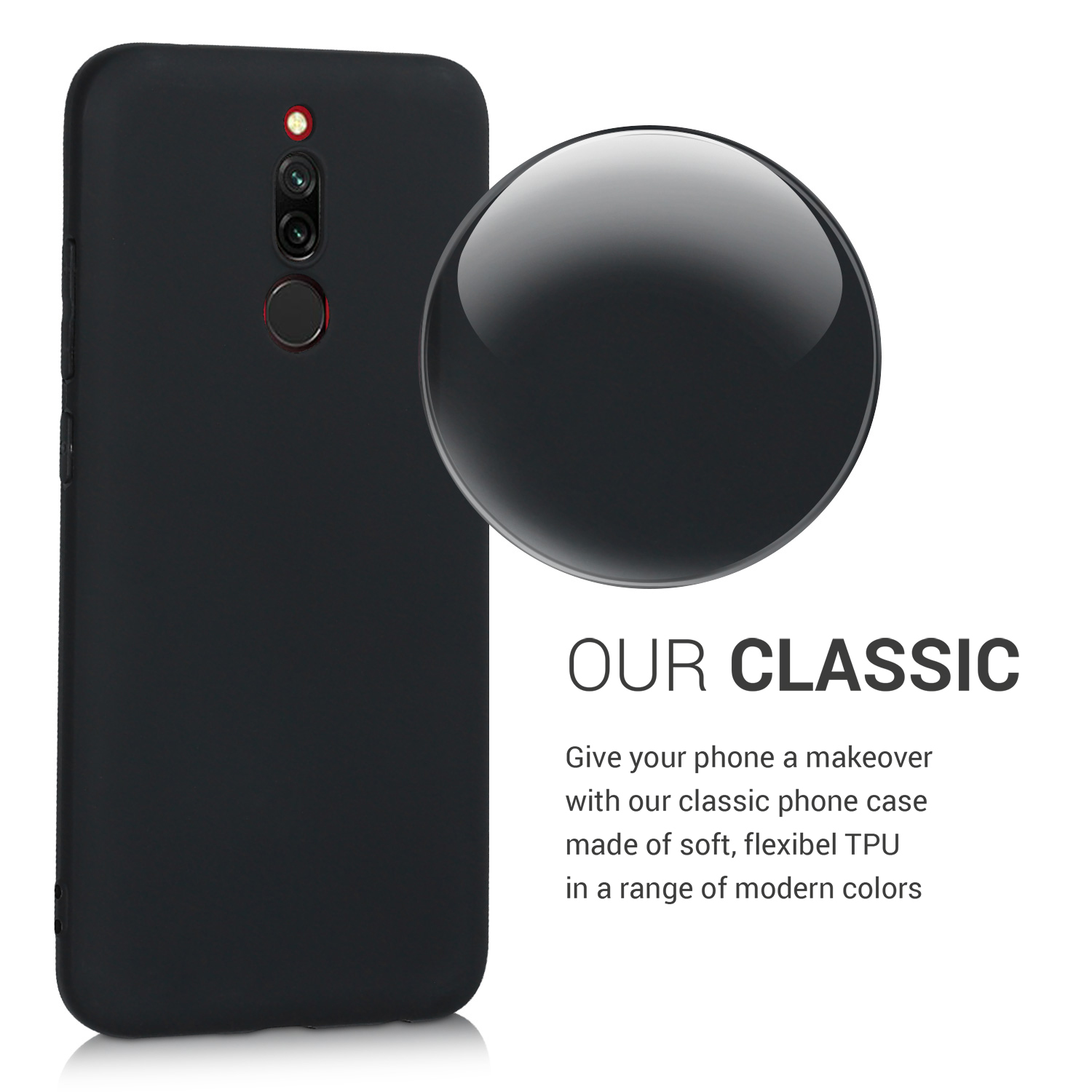 Kryt Xiaomi Redmi 8 silikonový TPU černá matná kwmobile