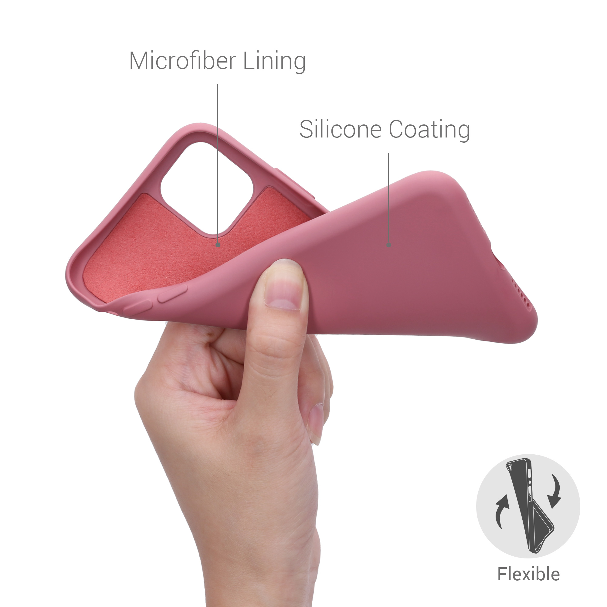 Kryt na mobil kwmobile iPhone 11 Case - tmavě růžová