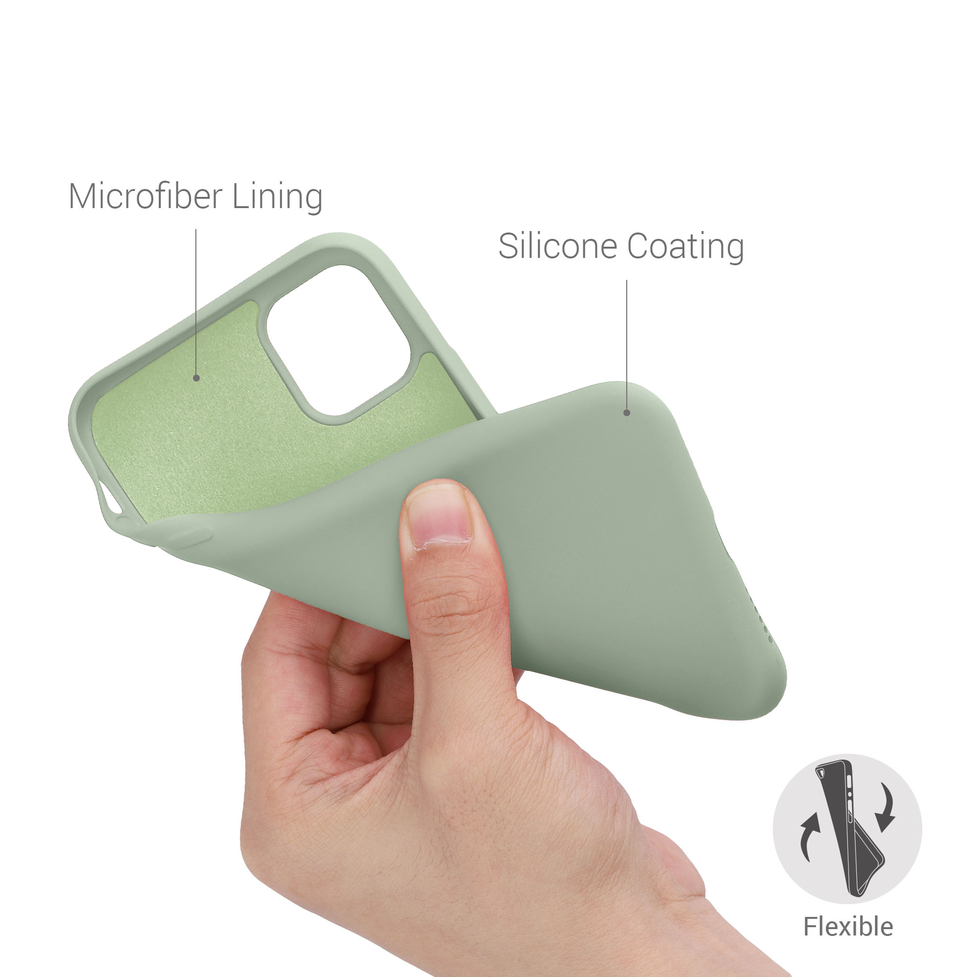 Kryt na mobil kwmobile iPhone 11 Case - šedozelená
