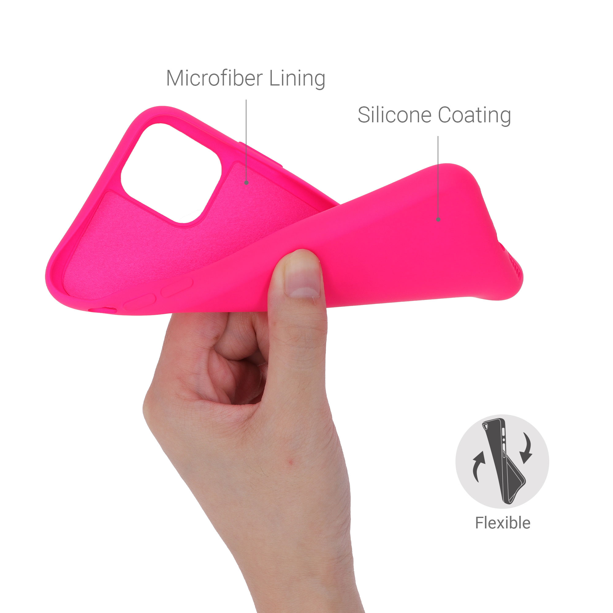 Kryt na mobil kwmobile iPhone 11 Case - neonově růžová
