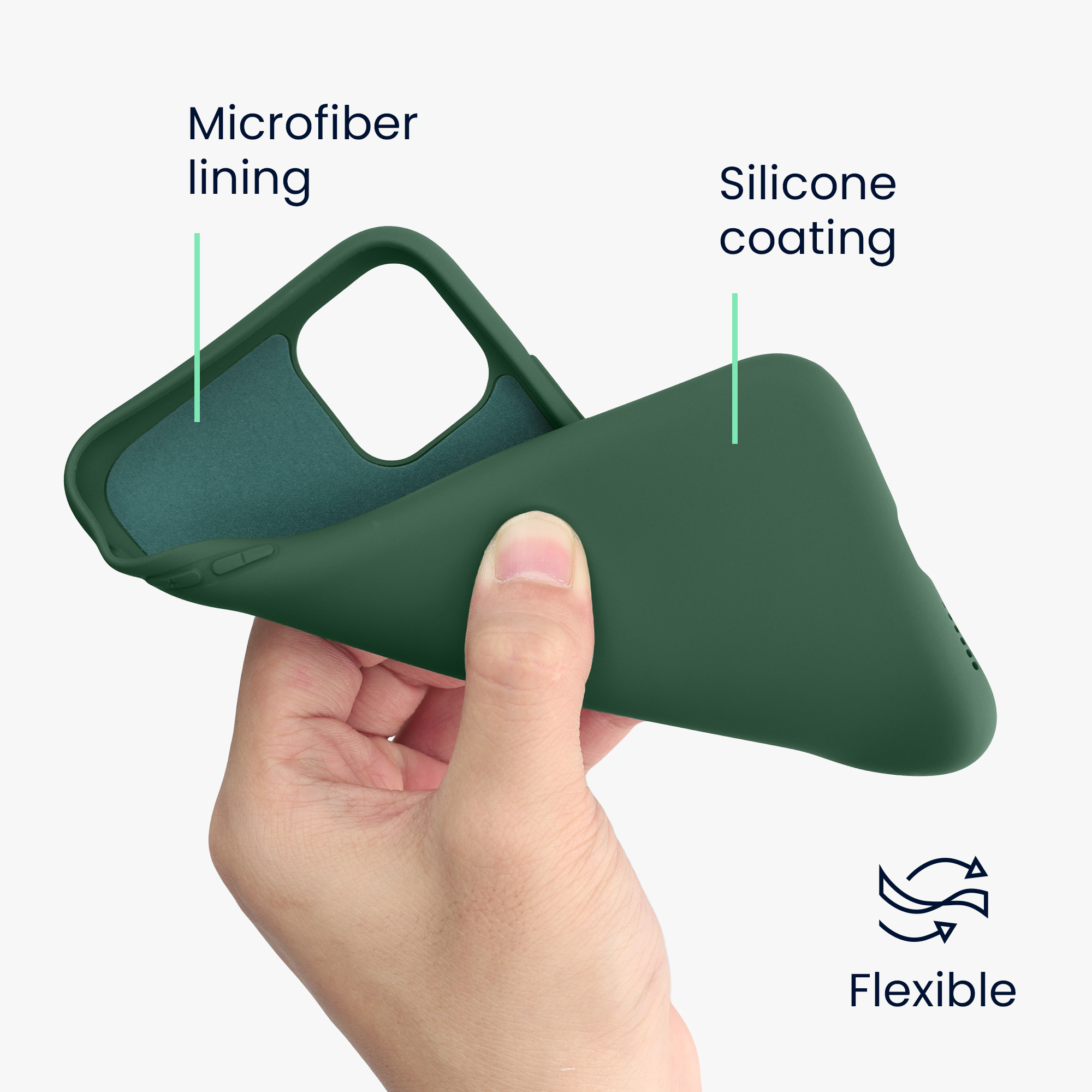 Kryt na mobil kwmobile iPhone 11 Case - tmavě zelená