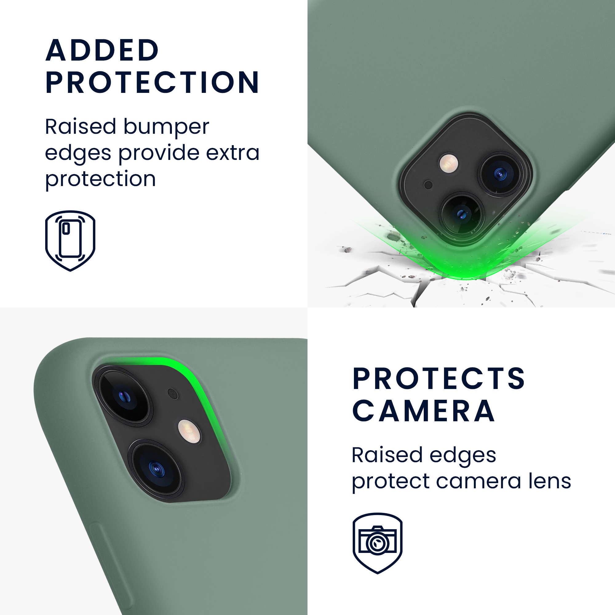 Kryt na mobil kwmobile iPhone 11 Case - zelená Rainwashed