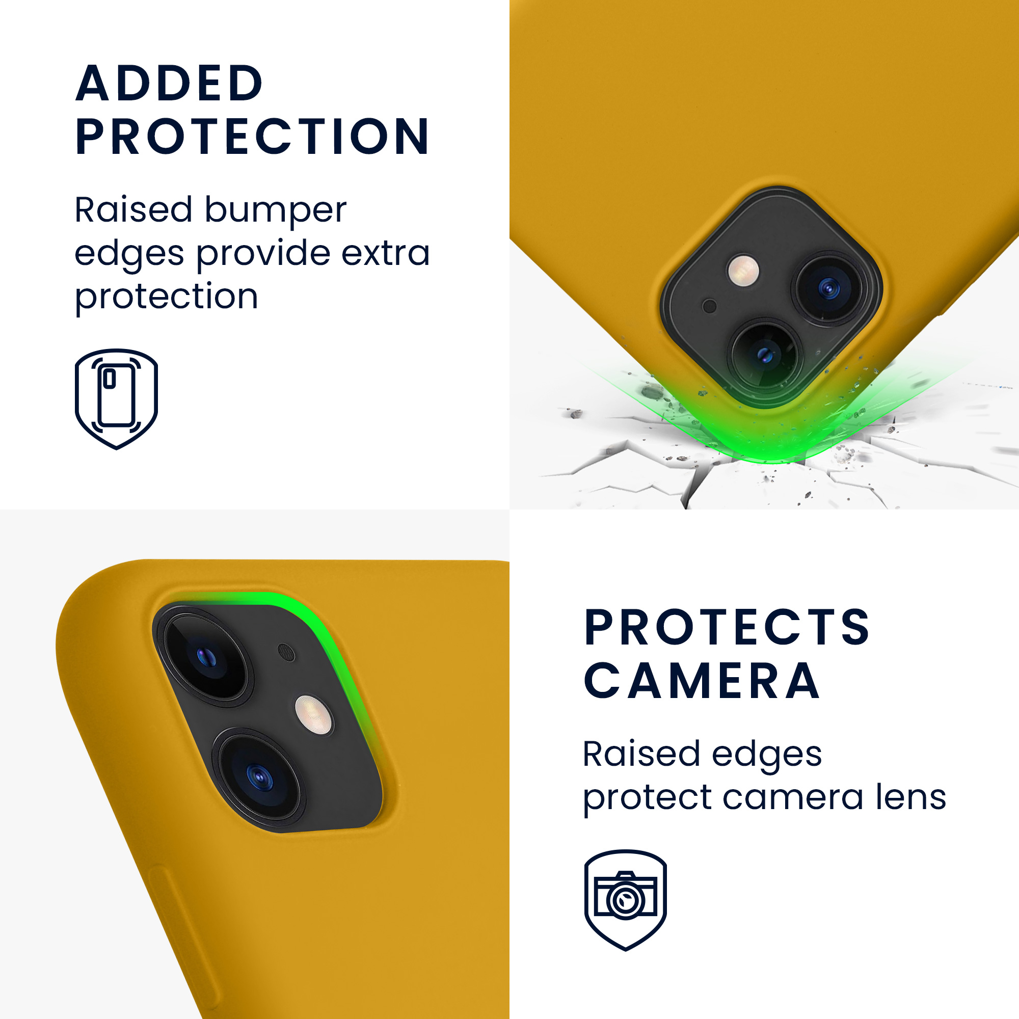 Kryt na mobil kwmobile iPhone 11 Case - medově žlutá