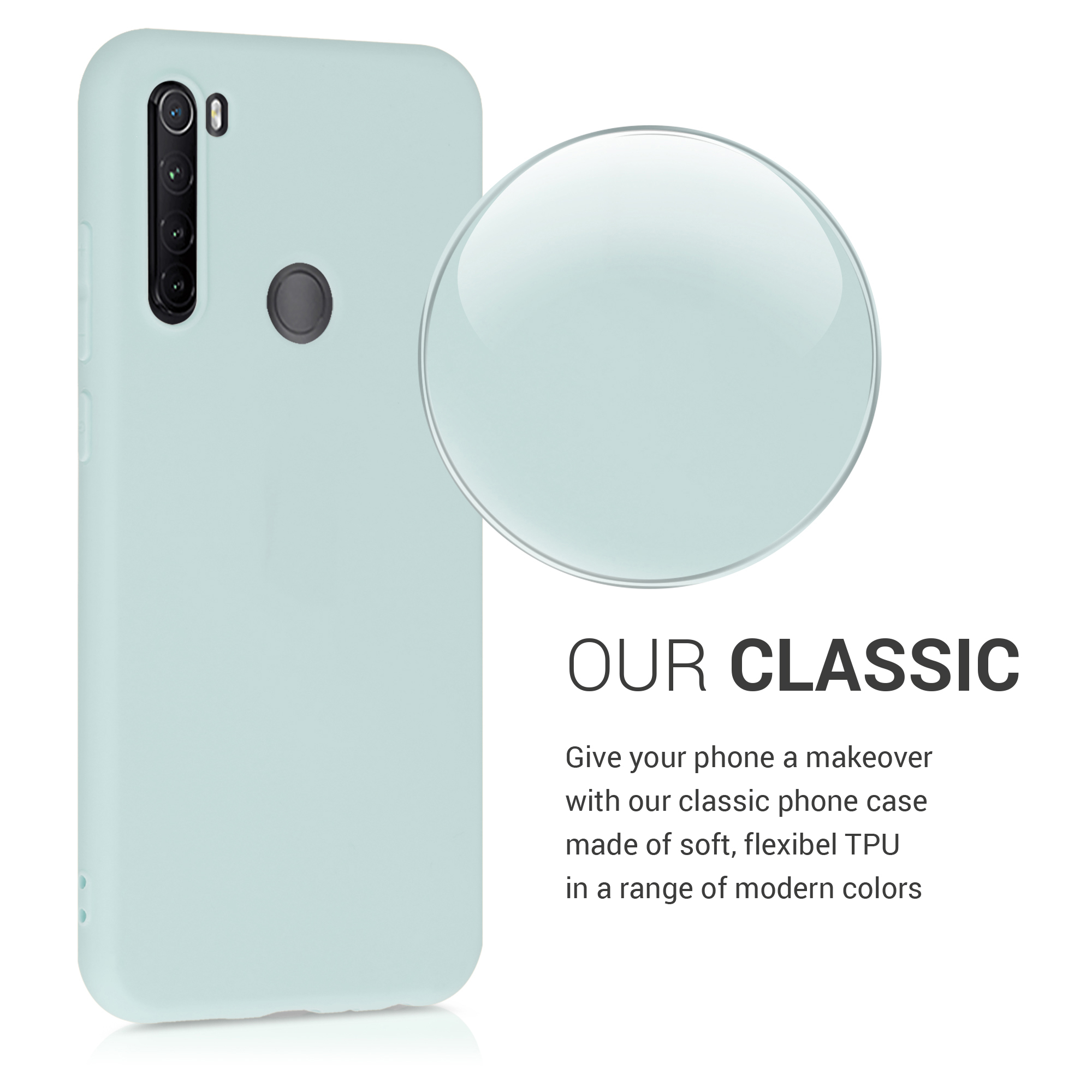 TPU kryt kwmobile pro Xiaomi Redmi Note 8T - studená mátová