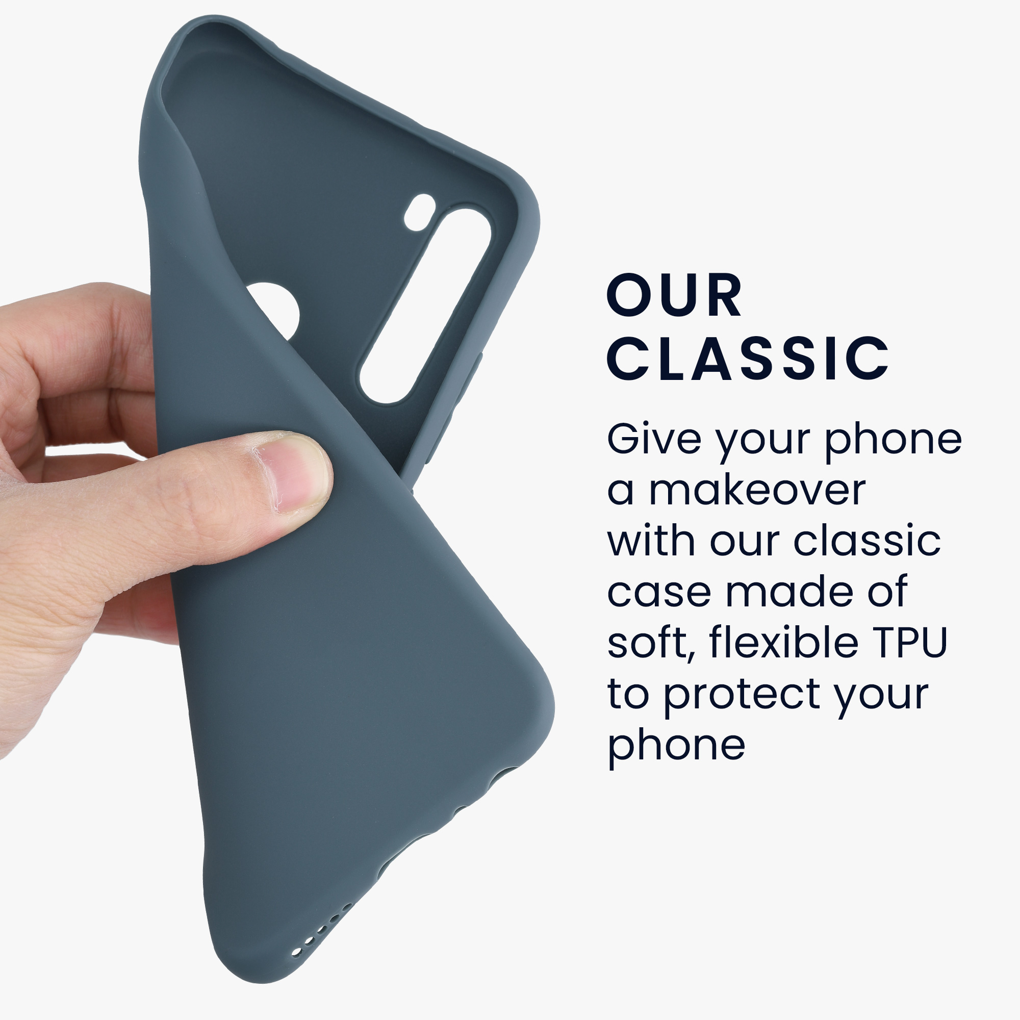 TPU kryt kwmobile pro Xiaomi Redmi Note 8T - tmavě šedá