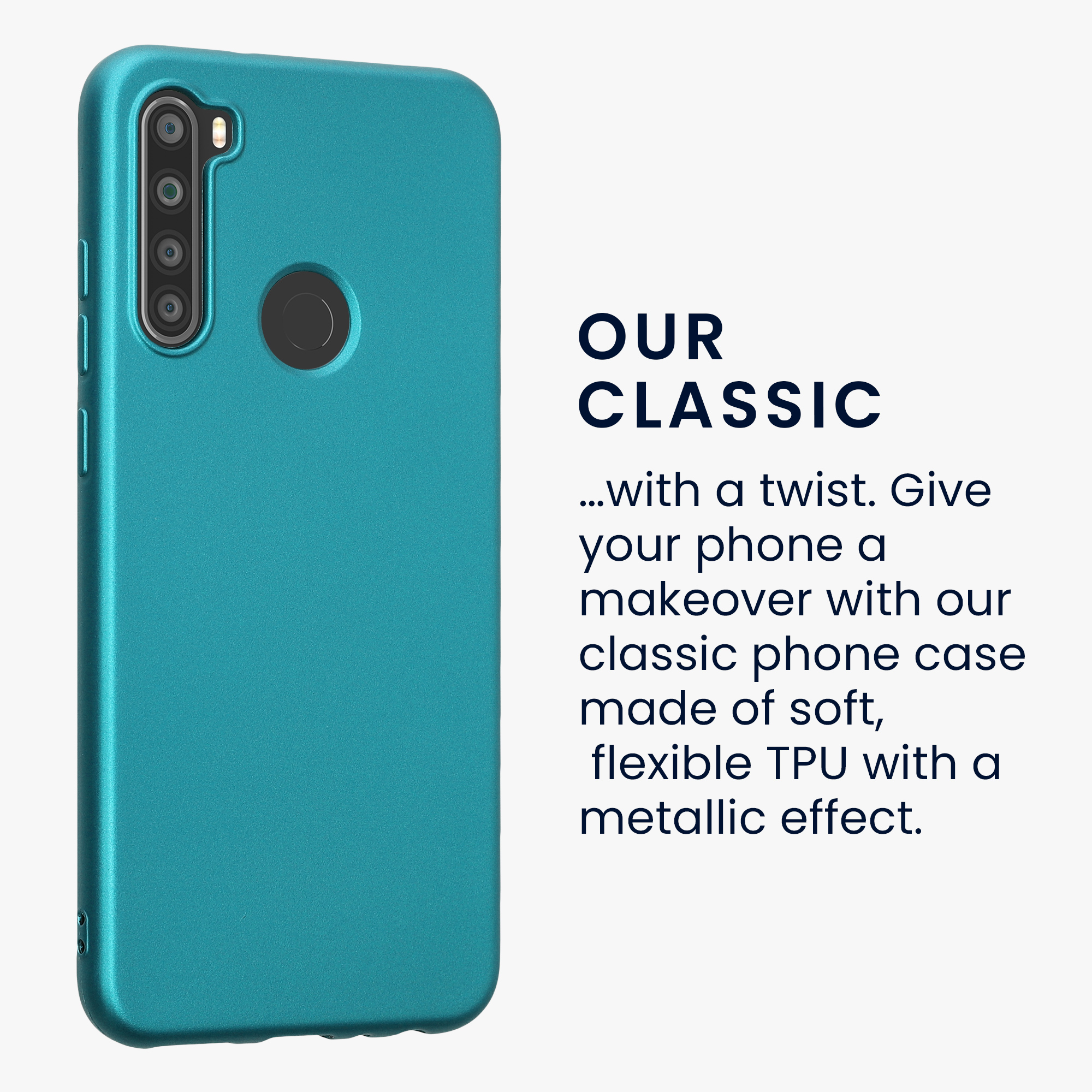 Metalický TPU kryt kwmobile pro Xiaomi Redmi Note 8T - metalická karibská modrá