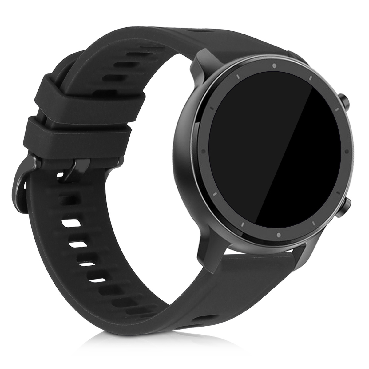 Sada 2 řemínků pro Huami Amazfit GTR (47mm) / GTR 2 / GTR 2e / GTR3 / GTR 3 Pro kwmobile - černá a tmavě modrá