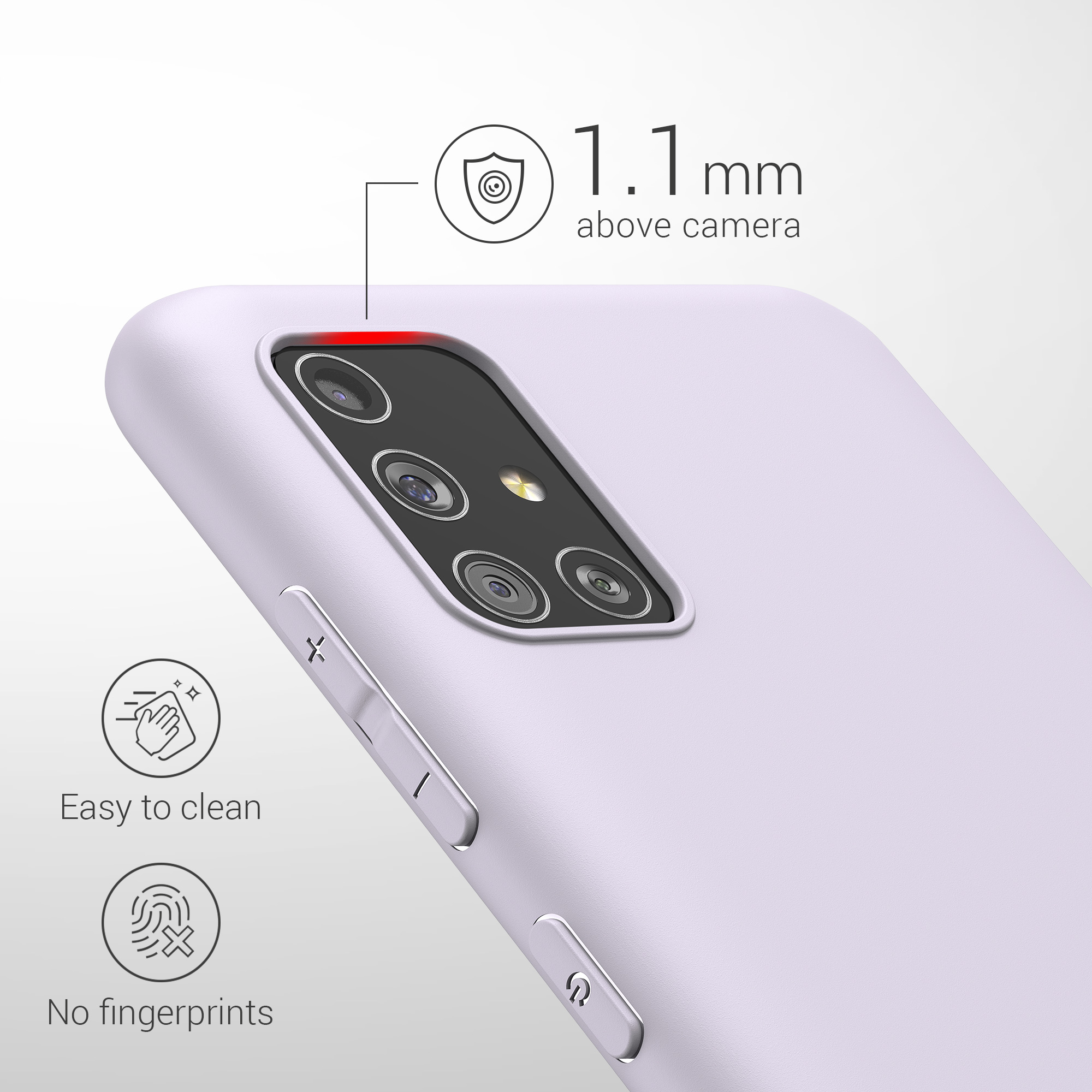 Kryt na mobil Samsung Galaxy A51 kwmobile TPU Levandulová