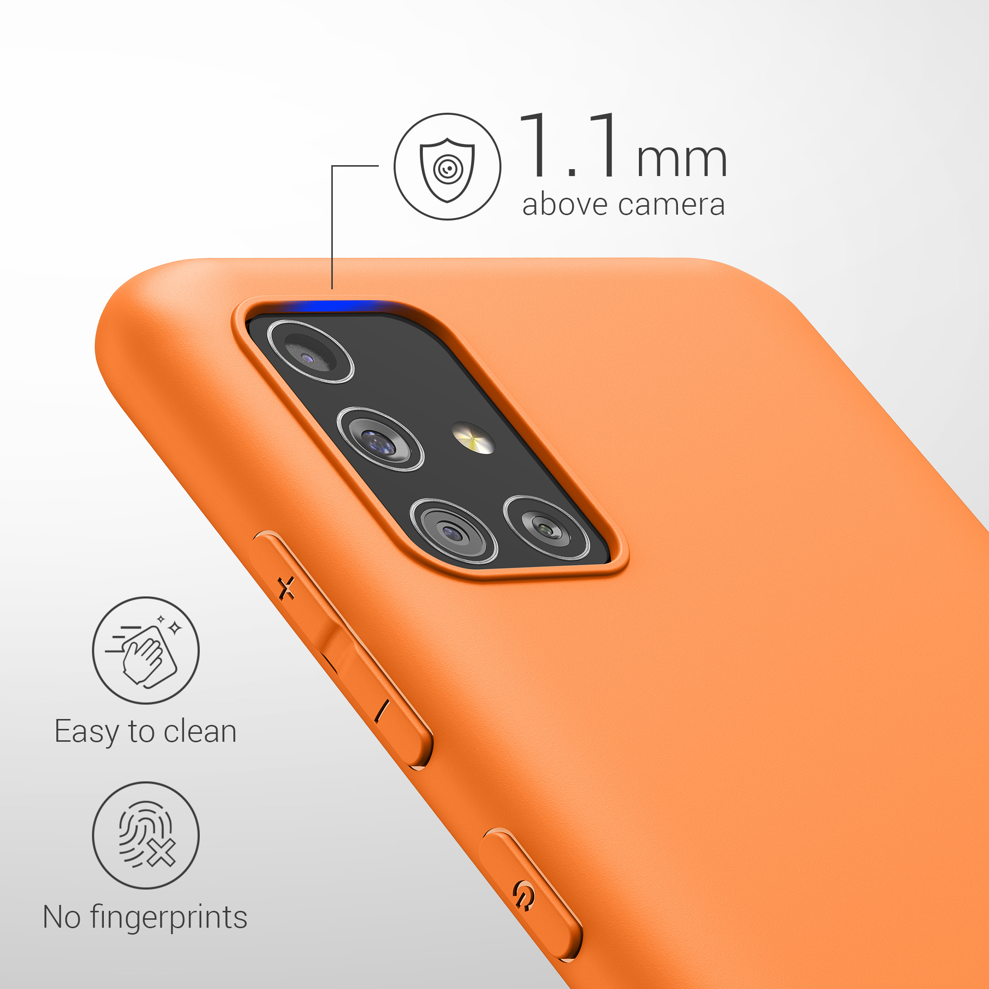 Kryt na mobil Samsung Galaxy A51 kwmobile TPU Ovocná oranžová