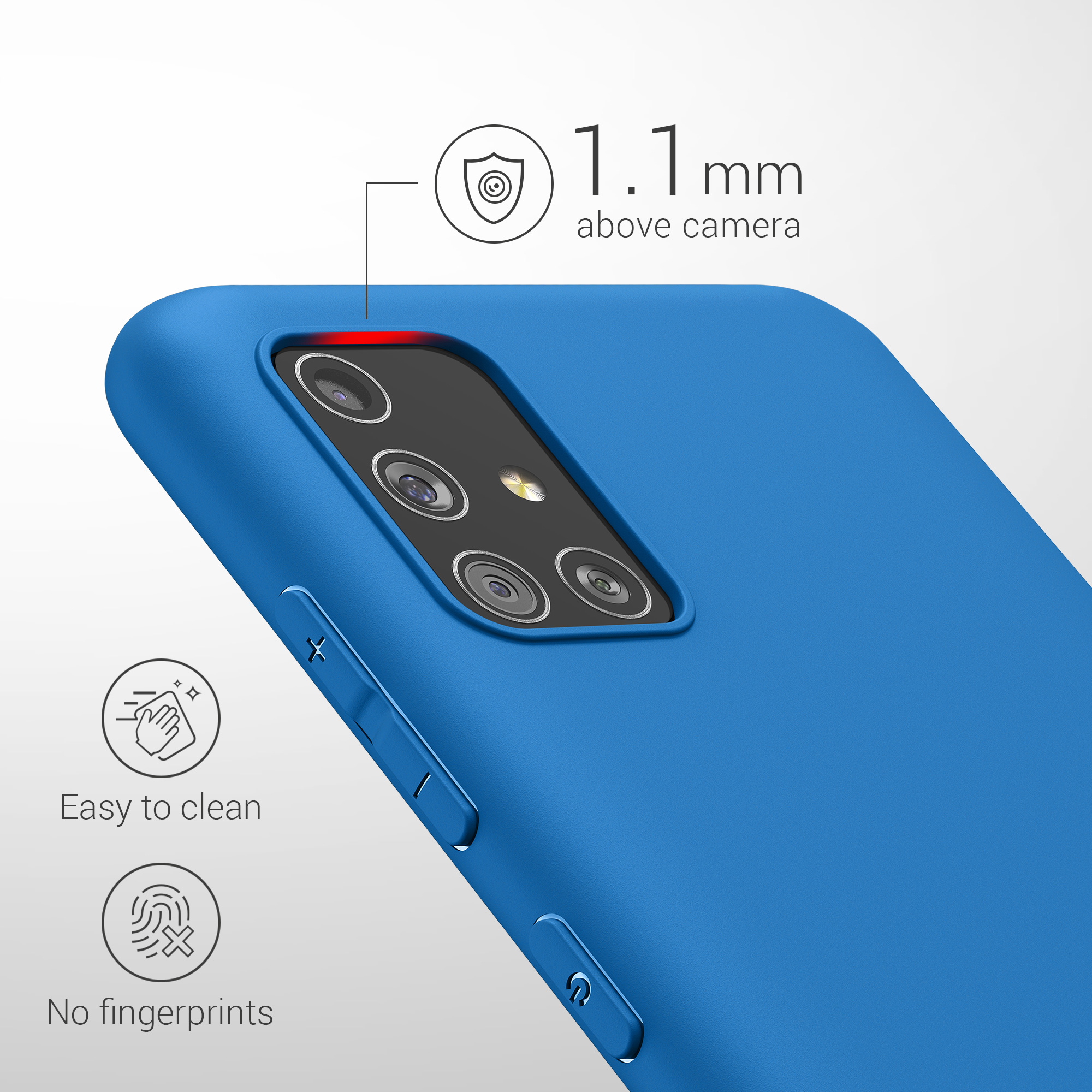 Kryt na mobil Samsung Galaxy A51 kwmobile TPU Zářivá modrá