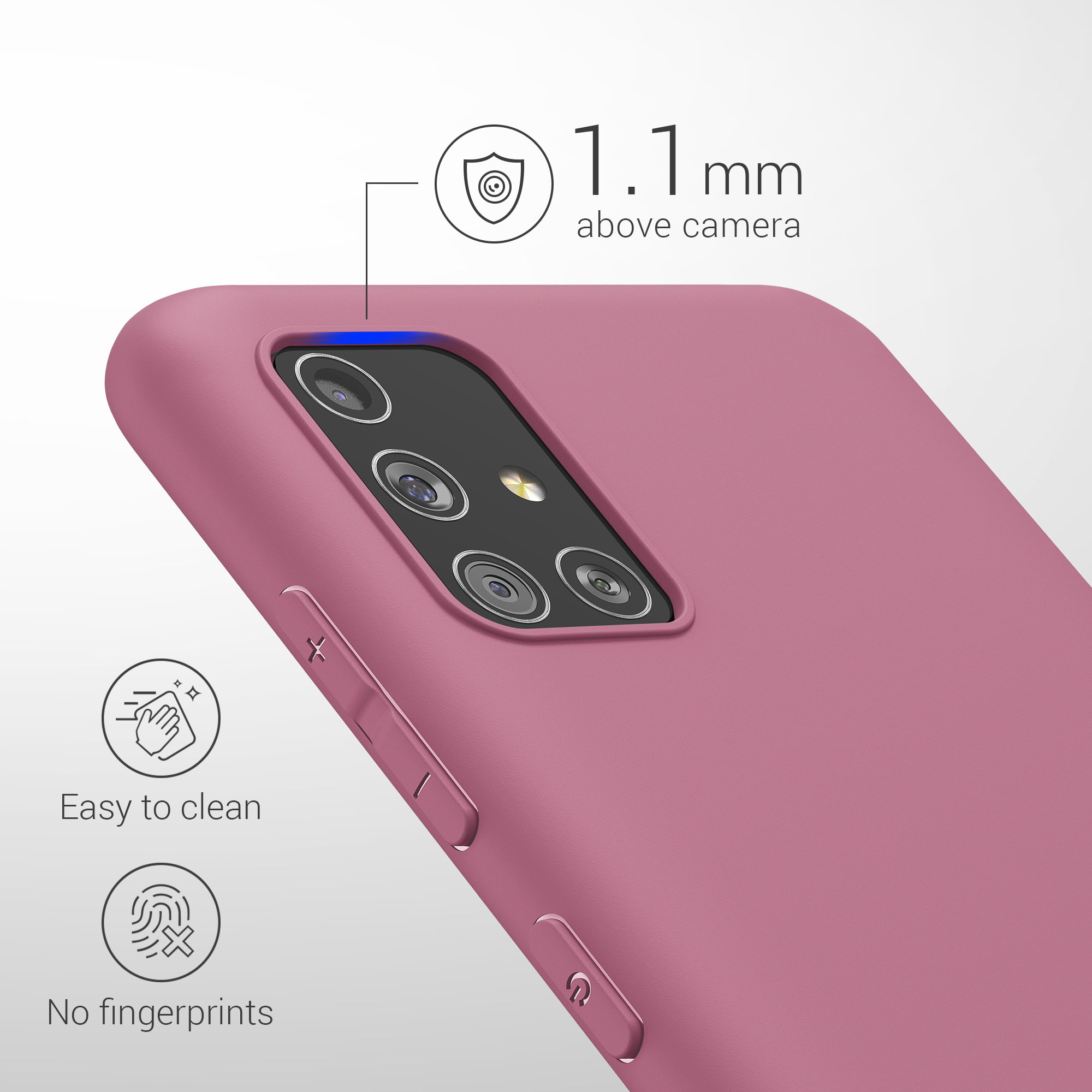 Kryt na mobil Samsung Galaxy A51 kwmobile TPU Tmavě růžová