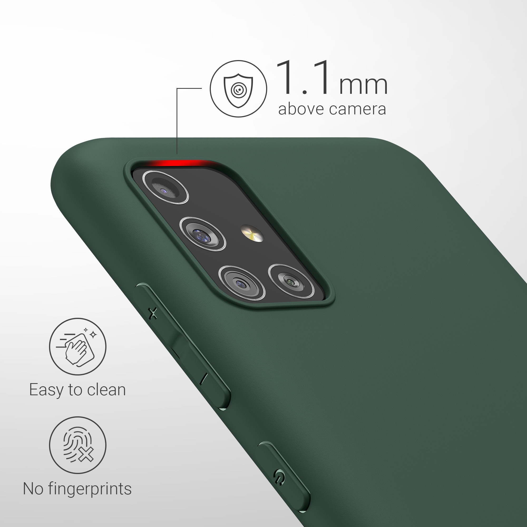 Kryt na mobil Samsung Galaxy A51 kwmobile TPU Mechová zelená