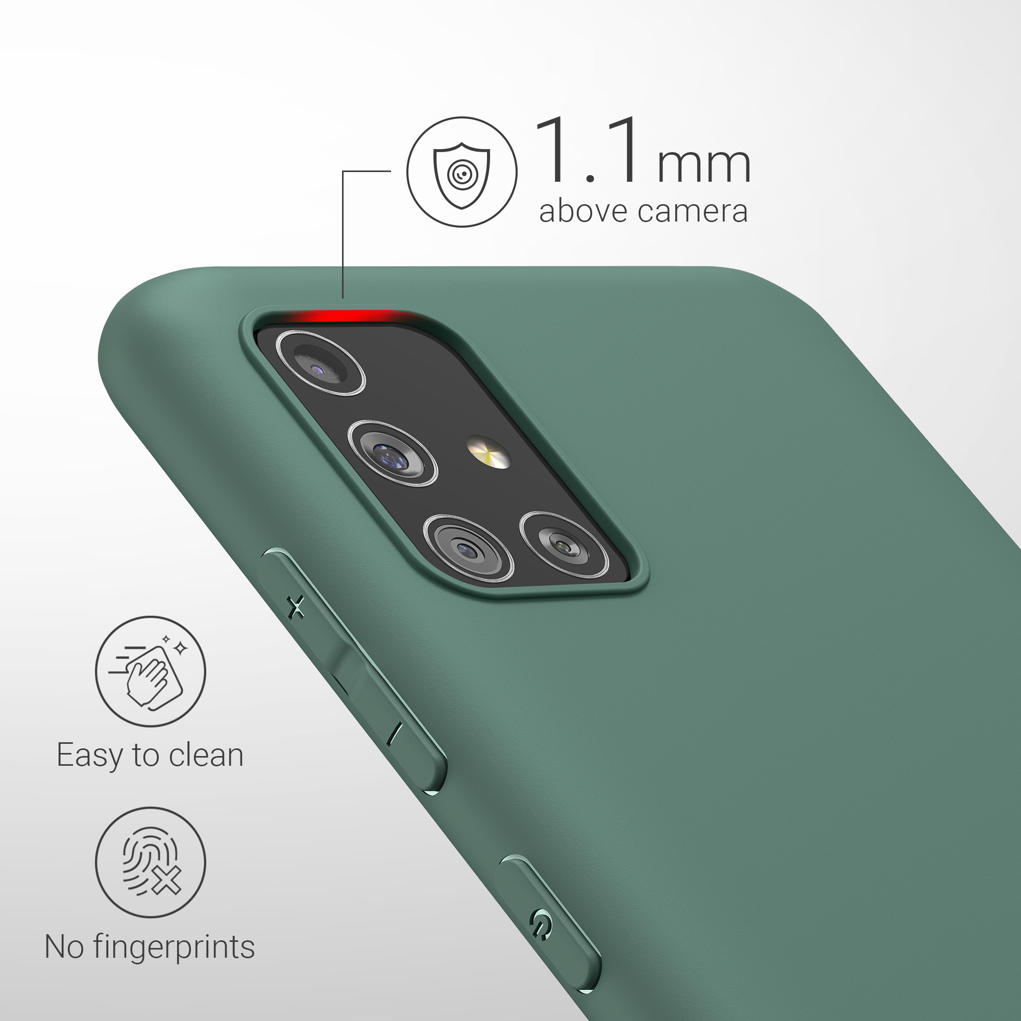 Kryt na mobil Samsung Galaxy A51 kwmobile TPU Modro-zelená