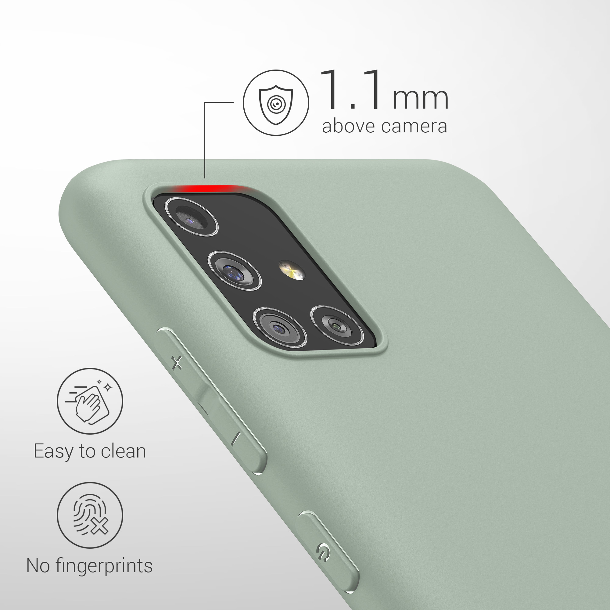 Kryt na mobil Samsung Galaxy A51 kwmobile TPU Šedo-zelená