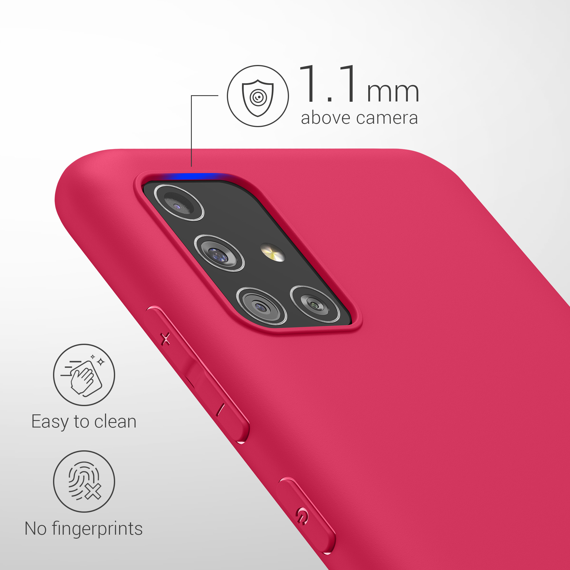 Kryt na mobil Samsung Galaxy A51 kwmobile TPU Granátová červená
