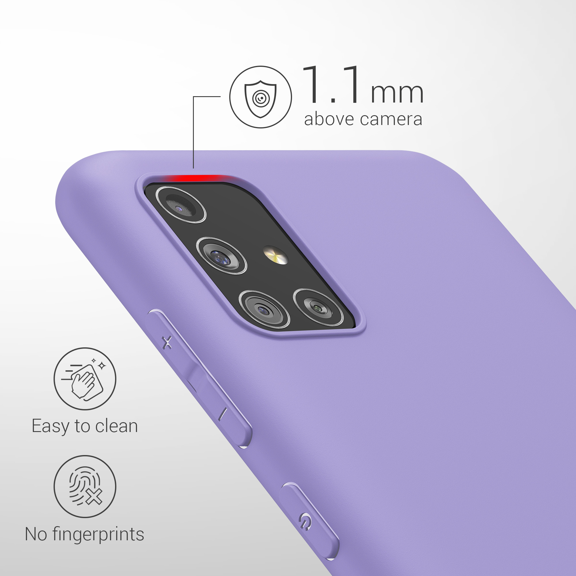 Kryt na mobil Samsung Galaxy A51 kwmobile TPU Fialová