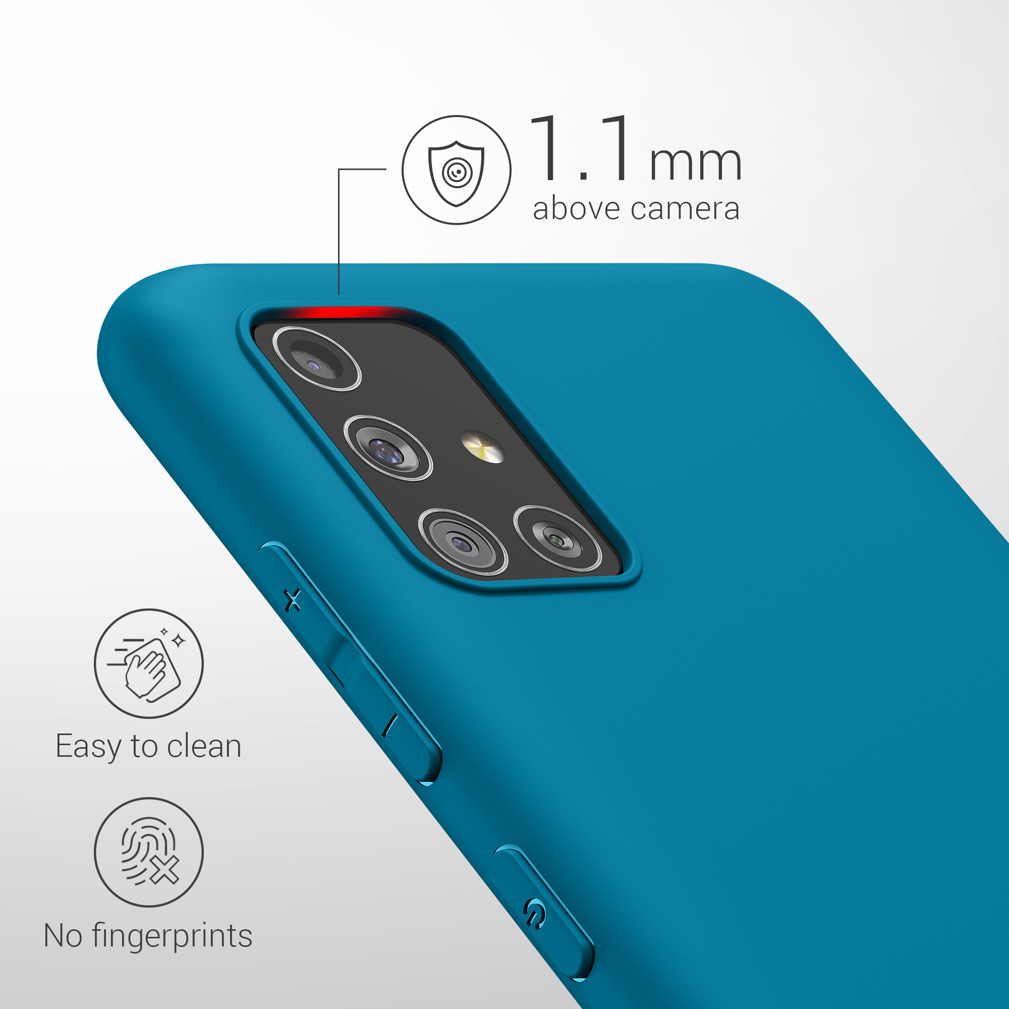 Kryt na mobil Samsung Galaxy A51 kwmobile TPU Karibská modrá