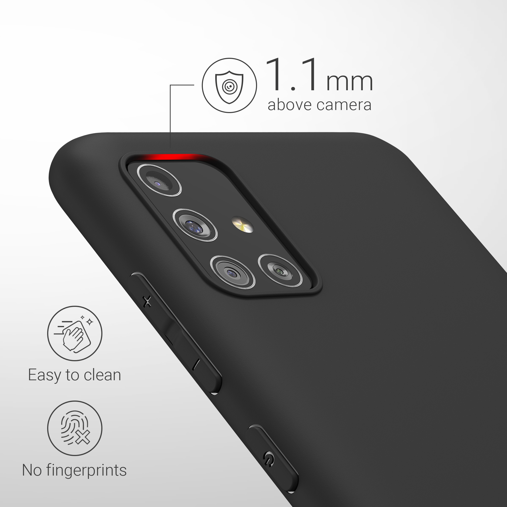 Kryt na mobil Samsung Galaxy A51 kwmobile TPU Matná černá