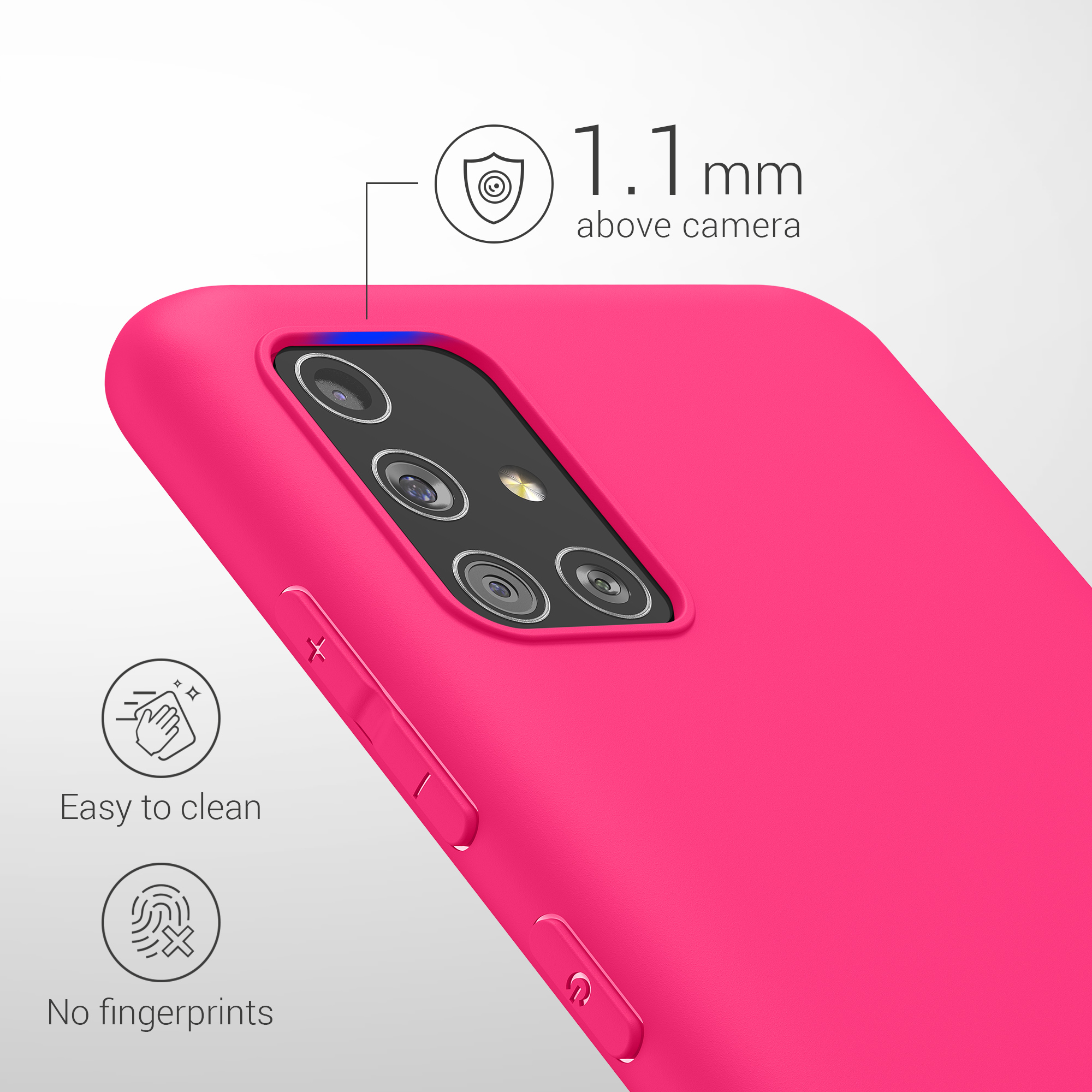 Kryt na mobil Samsung Galaxy A51 kwmobile TPU Neonová růžová