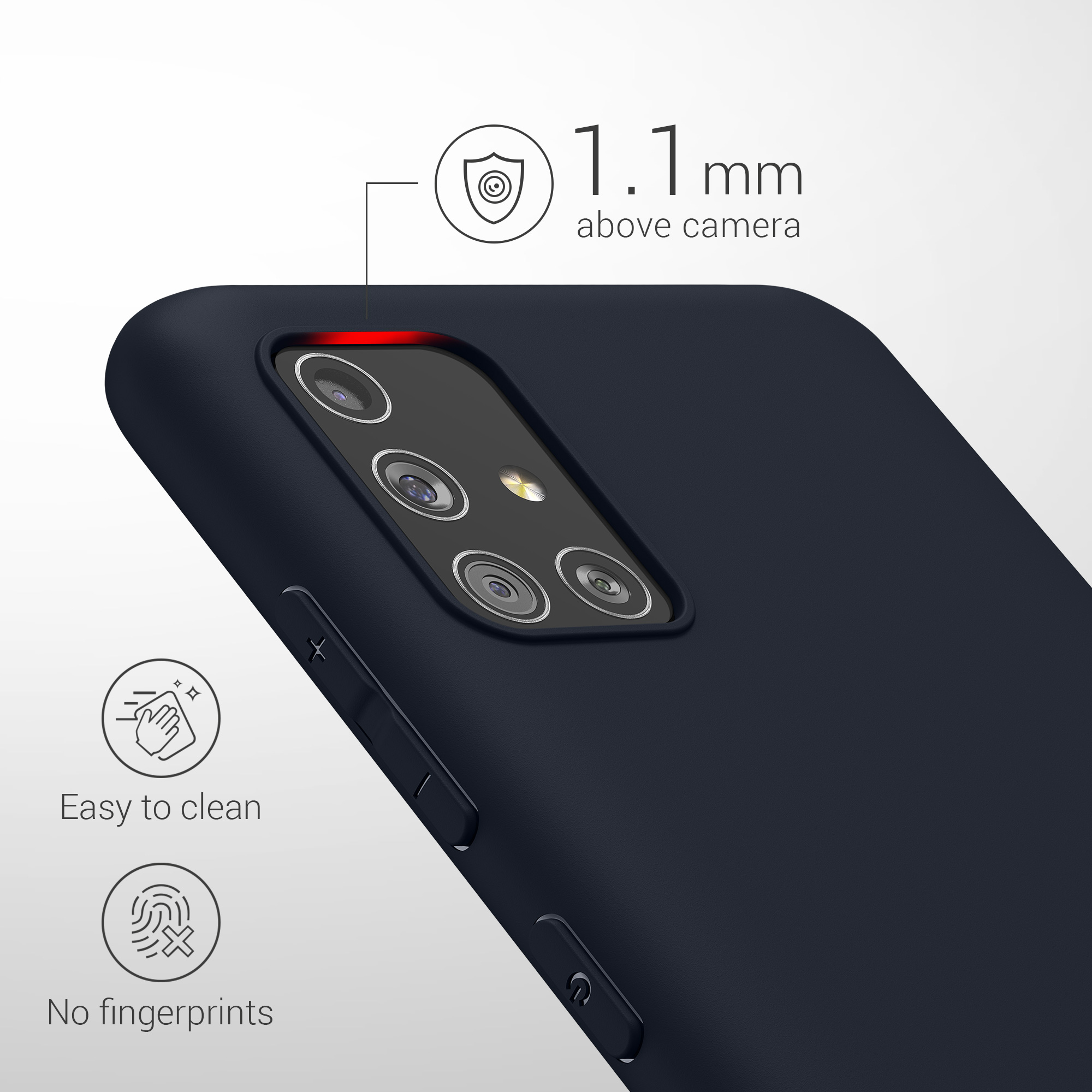 Kryt na mobil Samsung Galaxy A51 kwmobile TPU Tmavě modrá