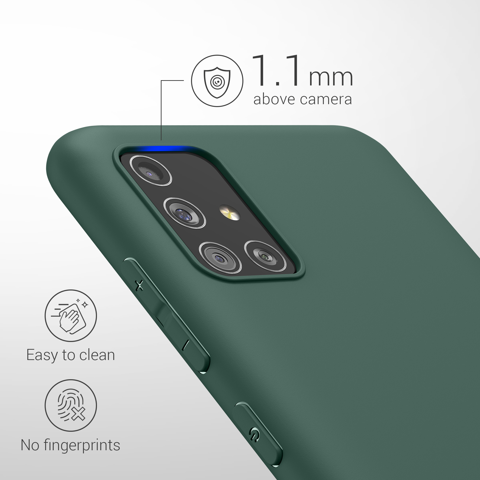 Kryt na mobil Samsung Galaxy A51 kwmobile TPU Lesní zelená