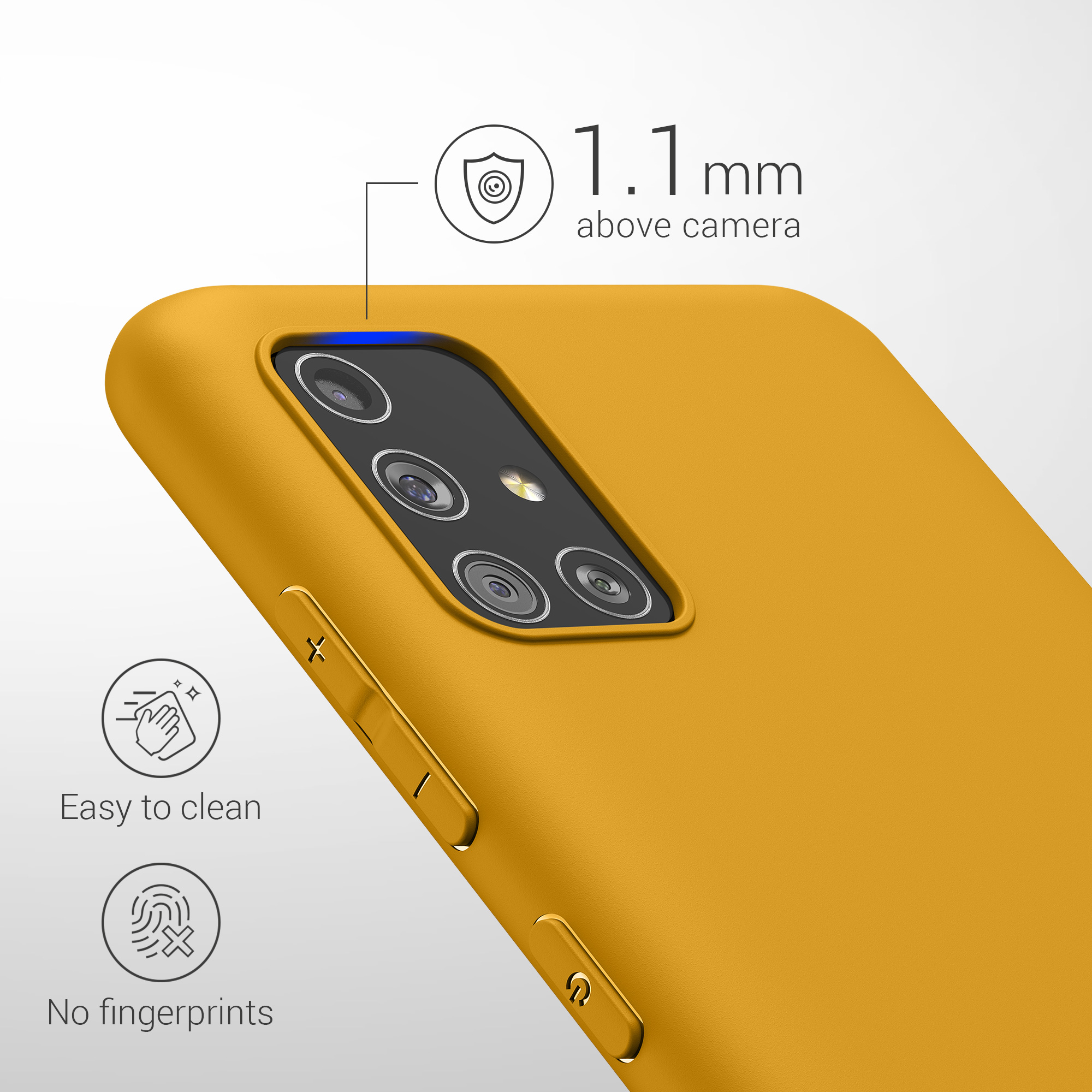Kryt na mobil Samsung Galaxy A51 kwmobile TPU Medová žlutá