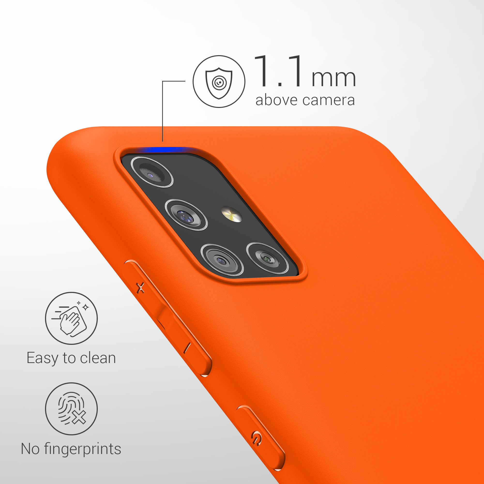 Kryt na mobil Samsung Galaxy A51 kwmobile TPU Neonová oranžová