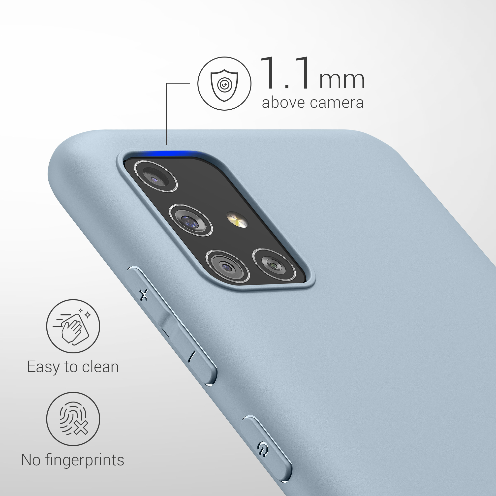 Kryt na mobil Samsung Galaxy A51 kwmobile TPU Light Blue Matte