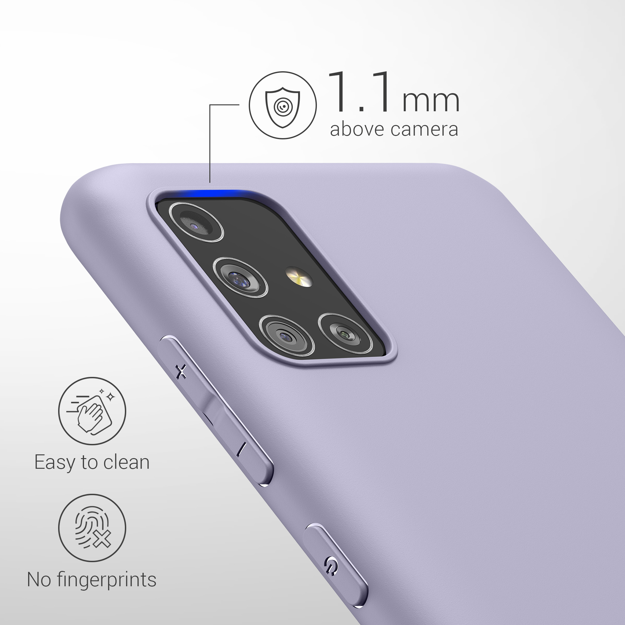 Kryt na mobil Samsung Galaxy A51 kwmobile TPU Světlá levandule