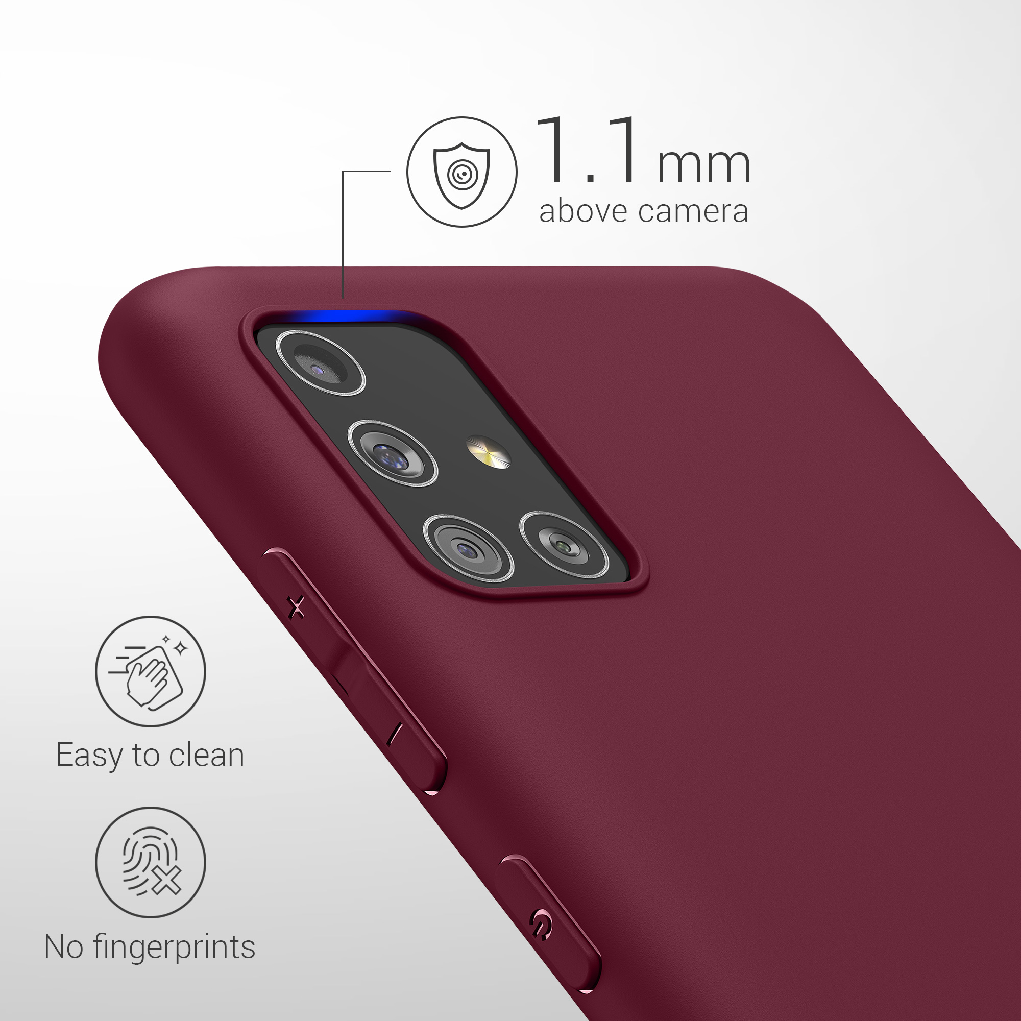 Kryt na mobil Samsung Galaxy A51 kwmobile TPU Purpurová magenta