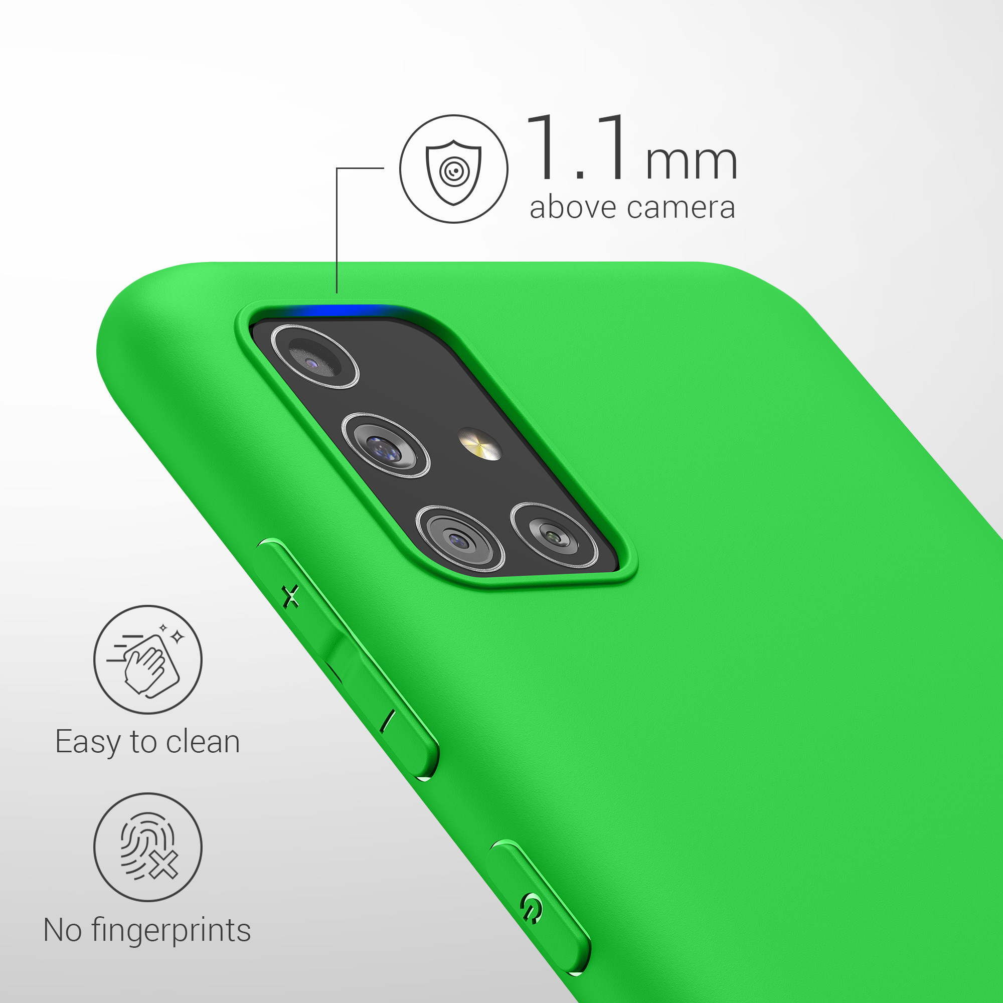 Kryt na mobil Samsung Galaxy A51 kwmobile TPU Neonová zelená