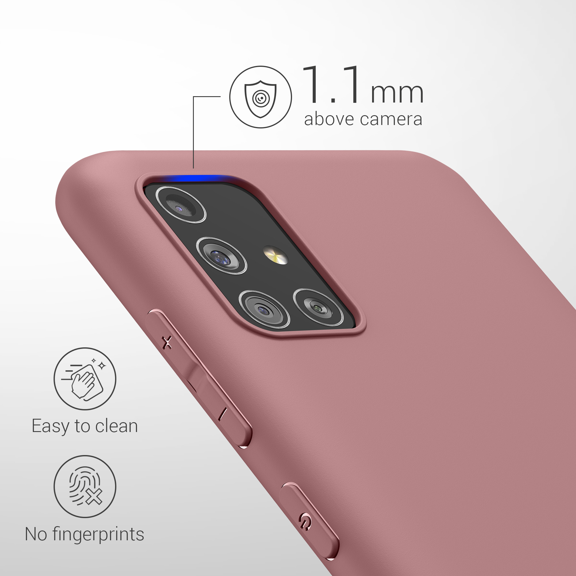 Pouzdro pro Samsung Galaxy A51 kwmobile TPU - starorůžová