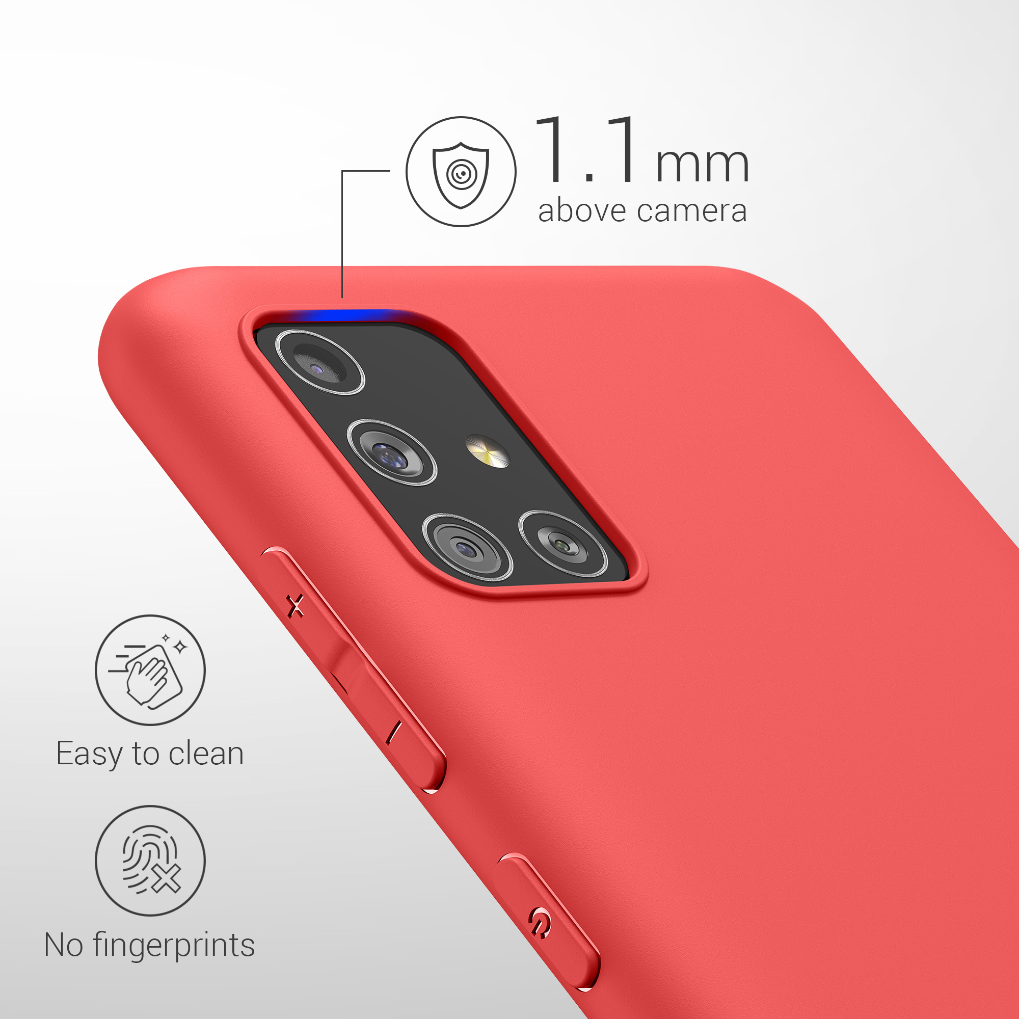 Kryt na mobil Samsung Galaxy A51 kwmobile TPU Neonová korálová