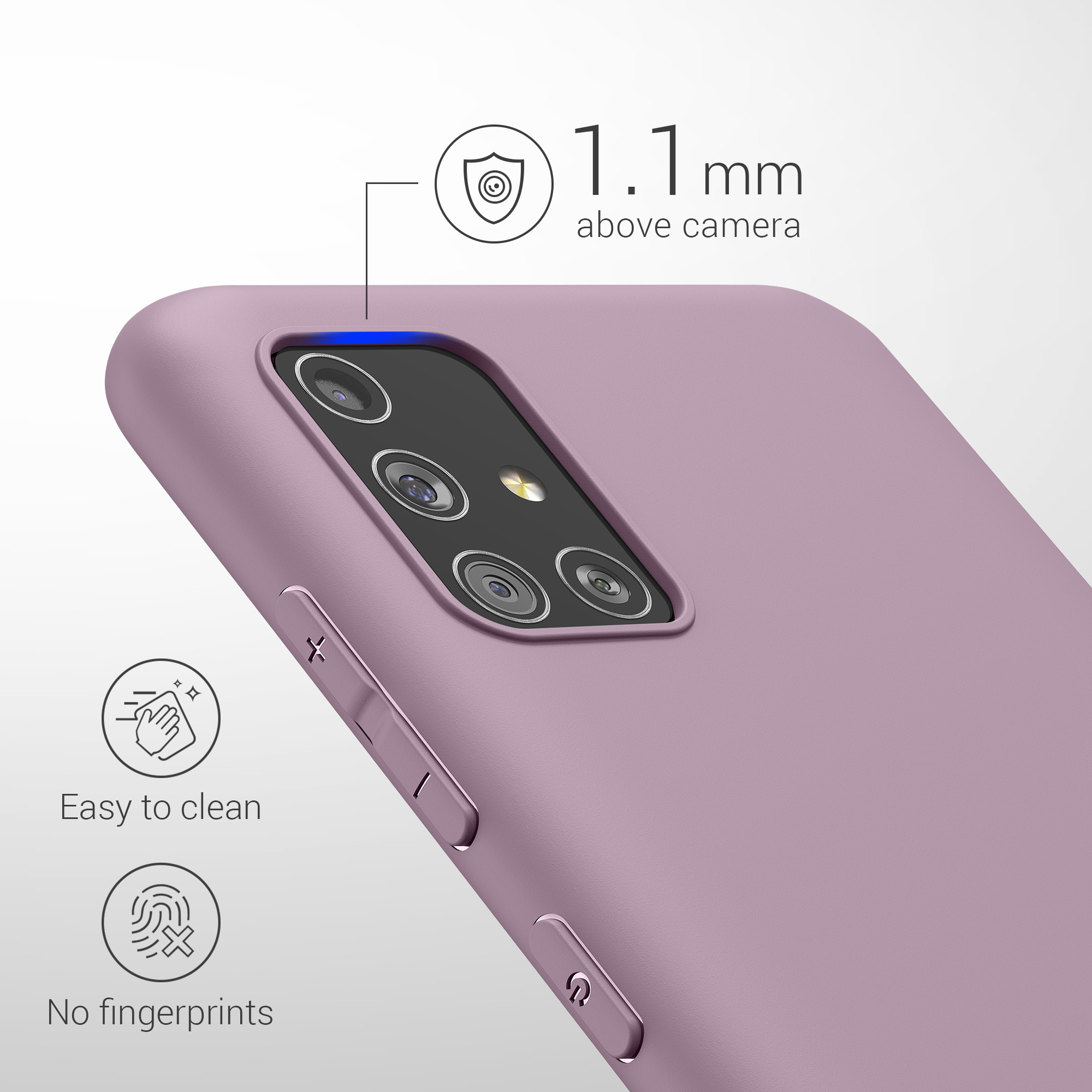 Kryt na mobil Samsung Galaxy A51 kwmobile TPU Nahá lila