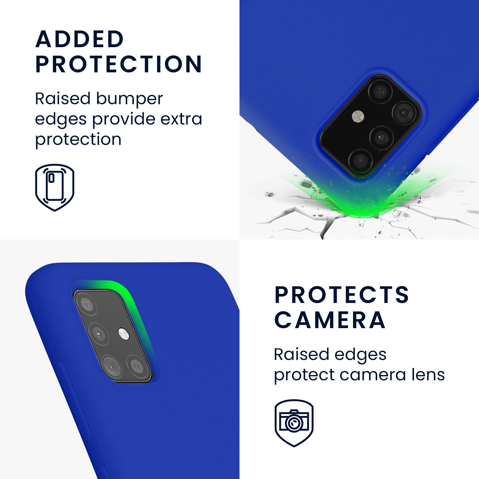 Kryt na mobil Samsung Galaxy A51 kwmobile TPU Baltická modrá