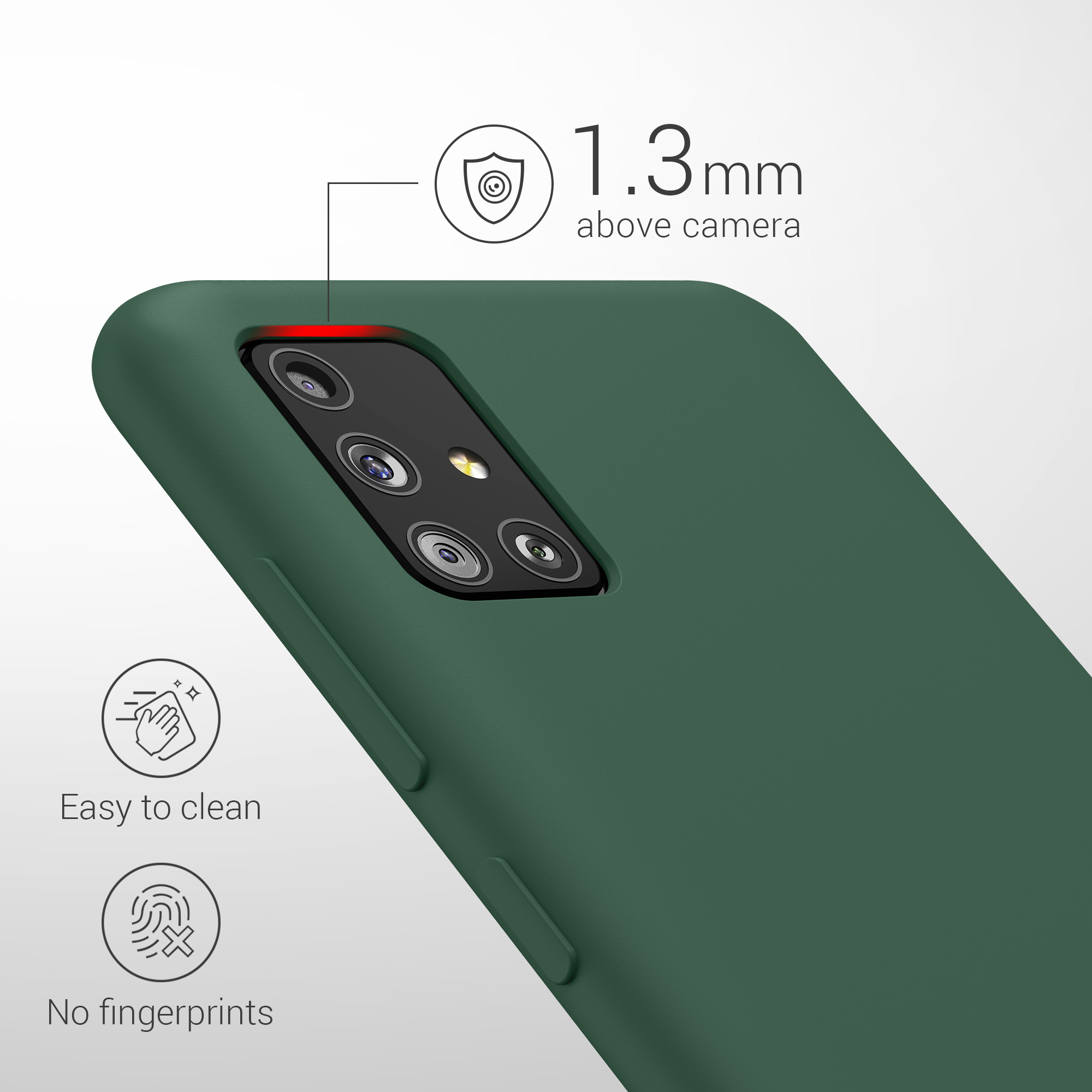 Kryt na mobil Samsung Galaxy A51 kwmobile TPU Mechová zelená